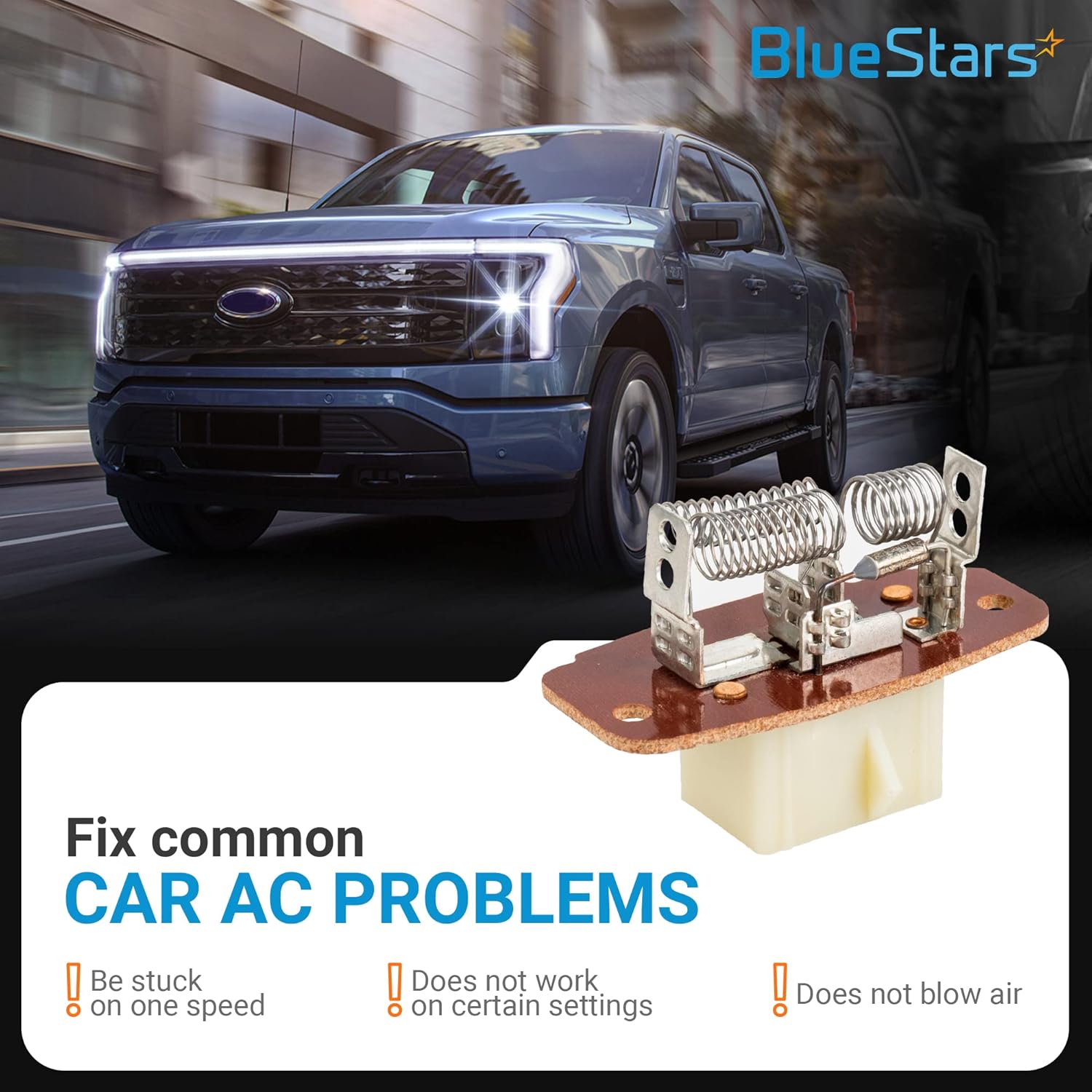 BlueStars – Resistencia de motor soplador 973-013 de alta calidad  Compatible con Ford E-150 E-250 E-350 E-450 E-550 F-250 F-350 F-450 F-550 Super