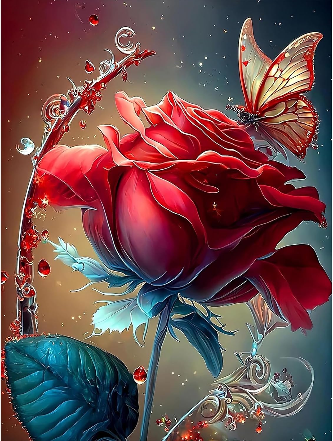 Huacan Kits de pintura de diamantes para adultos, diseño de mariposa rosa 5D, kit de arte de diamantes de taladro completo, puntos de diamante, arte
