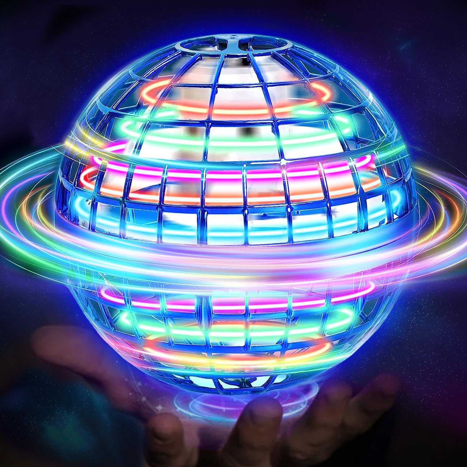 Bola de galaxia levitante  Dron volador flotante, efecto de llamarada Boomerang juguete para niños  Regalo fresco para interiores y exteriores