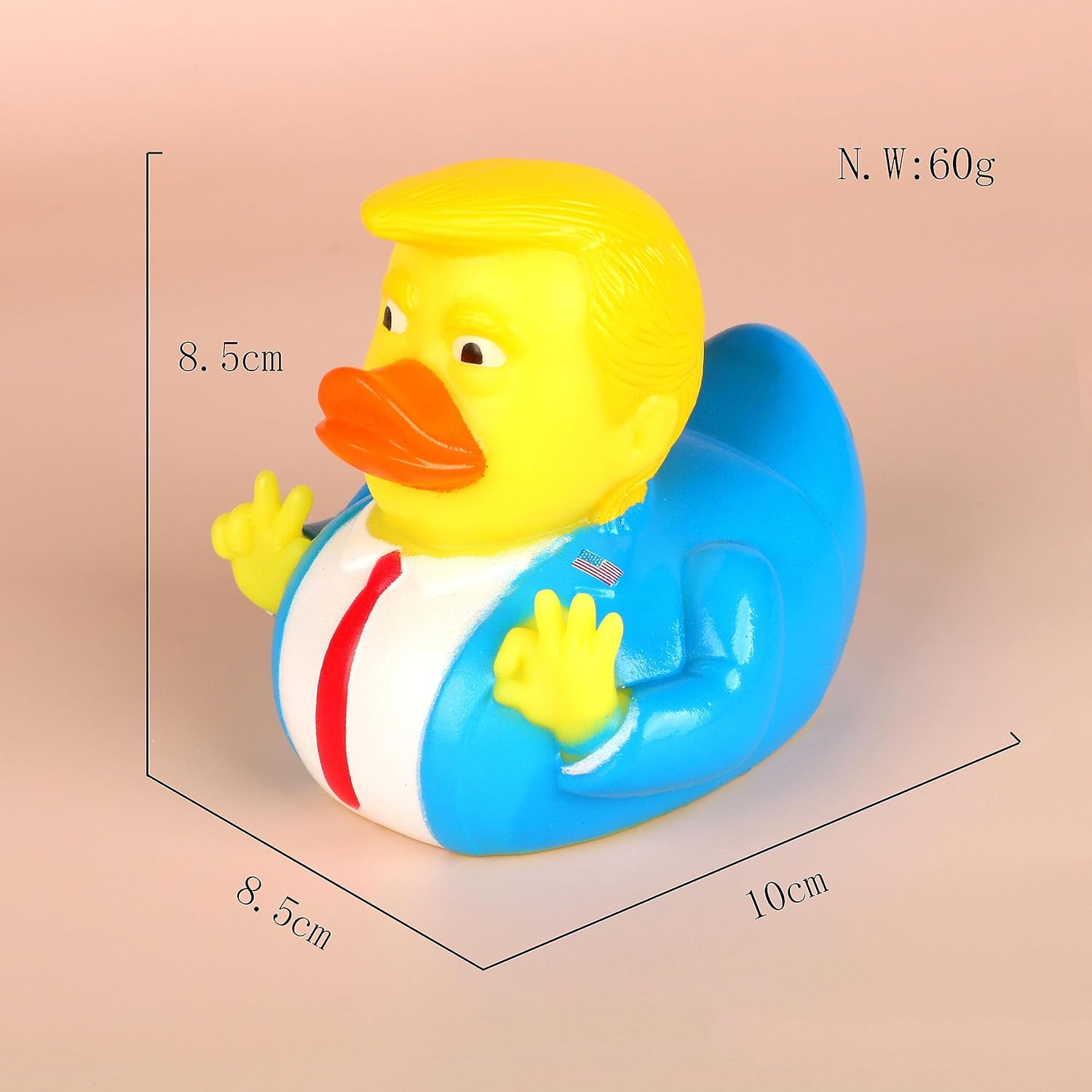 Trump – Pato de goma para bebés, juguetes de baño para Jeeps, patos de goma, divertido juguete de pato para niños, regalo para jeep, patos, regalos