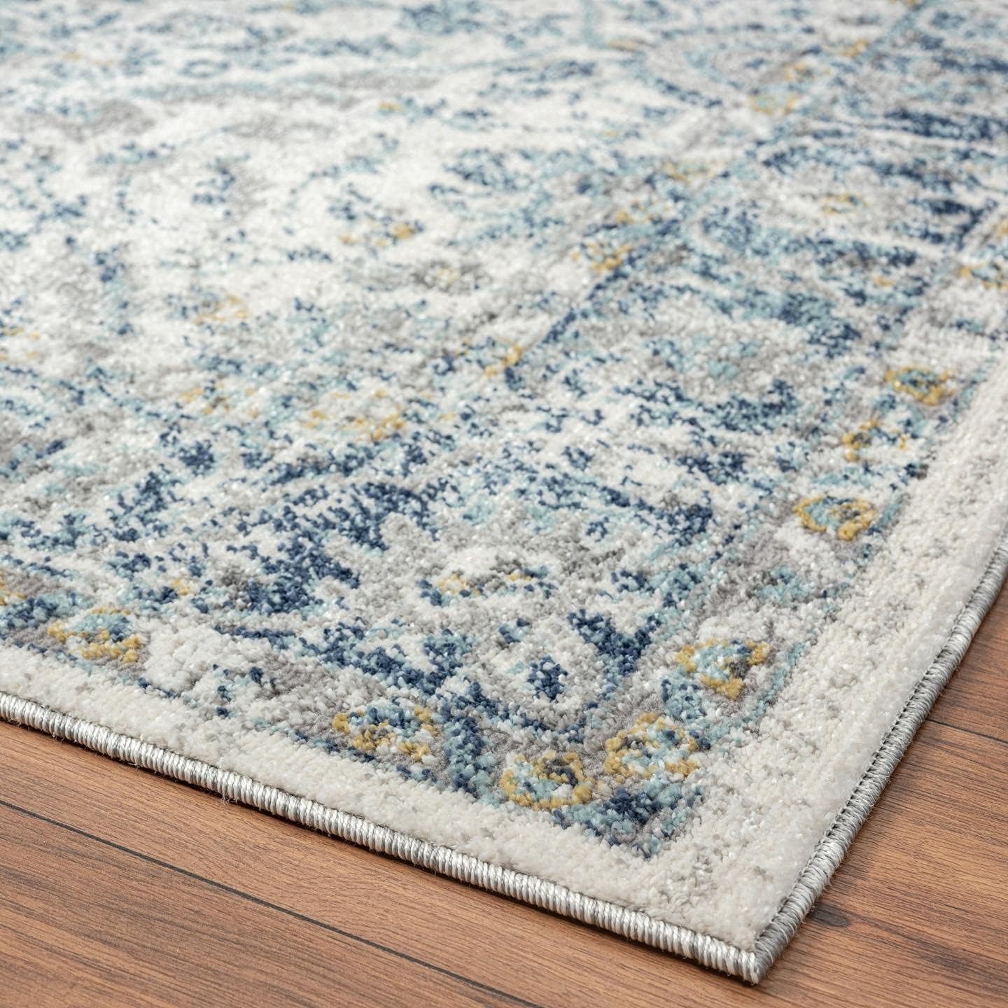 LUXE WEAVERS Euston Collection 8060 – Alfombra oriental moderna color marfil (5 x 7 pulgadas)