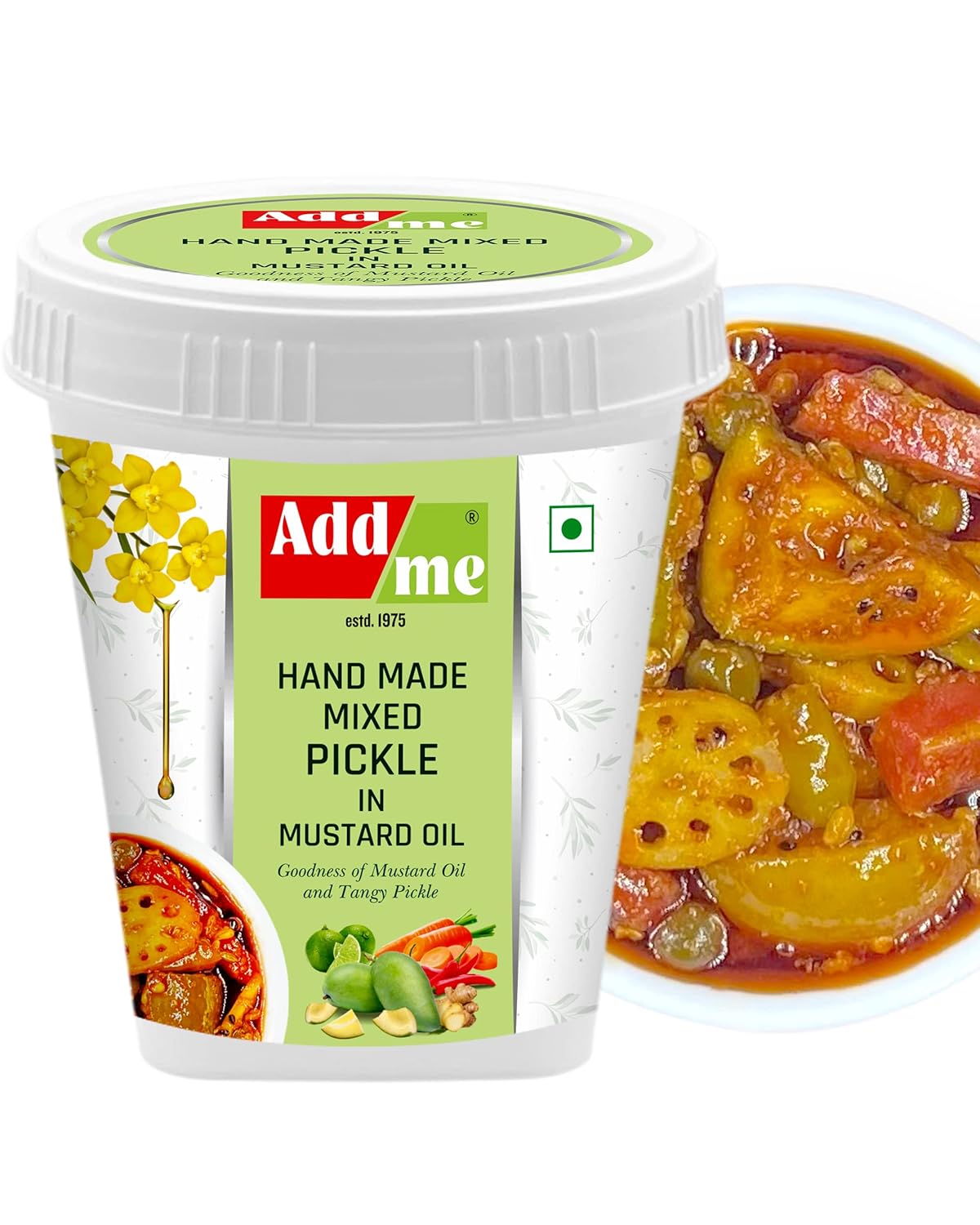 Add me Hecho a mano encurtido mixto en aceite de mostaza Mezcla de sabor casera Rajasthani marwadi Pepinillos Achar aam Mango Chilli Limón Zanahoria
