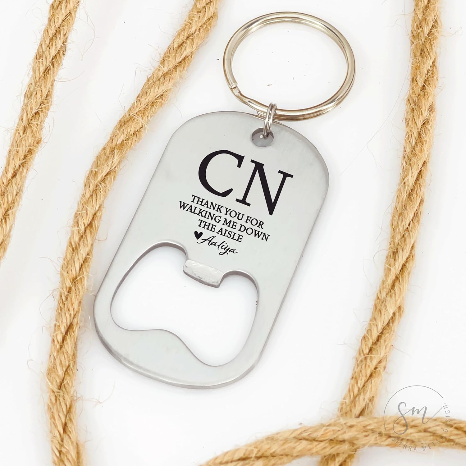 Thank You For Walking Me Down The Aisle Bottle Opener Keychain Father Of The Bride Gift Idea Uncle Gift Stepdad Gift on Wedding Personalized