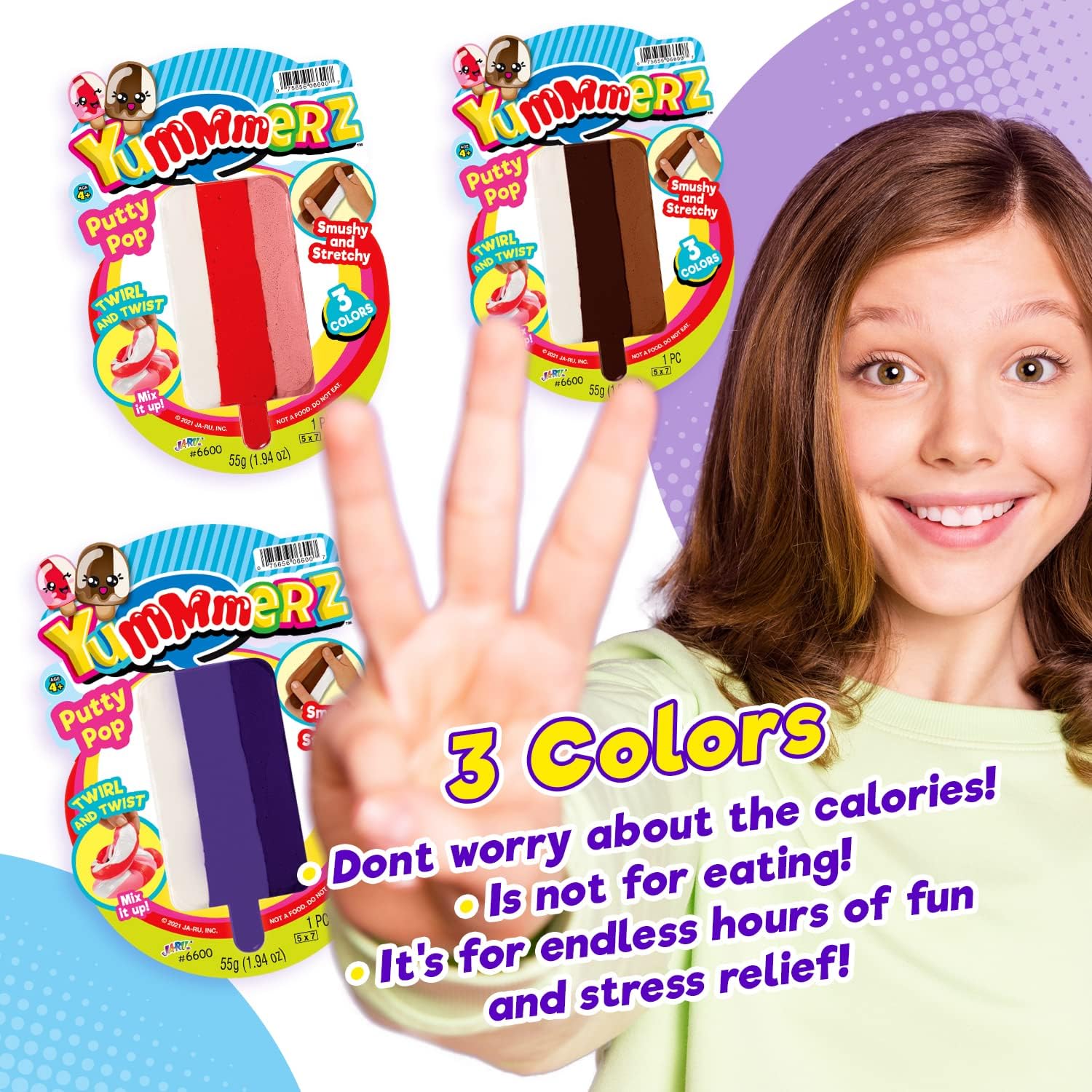 JA-RU Masilla de slime para helado (1 juguete) Masilla de caramelo súper blanda para niños. Juguete para aliviar el estrés. Productos sensoriales