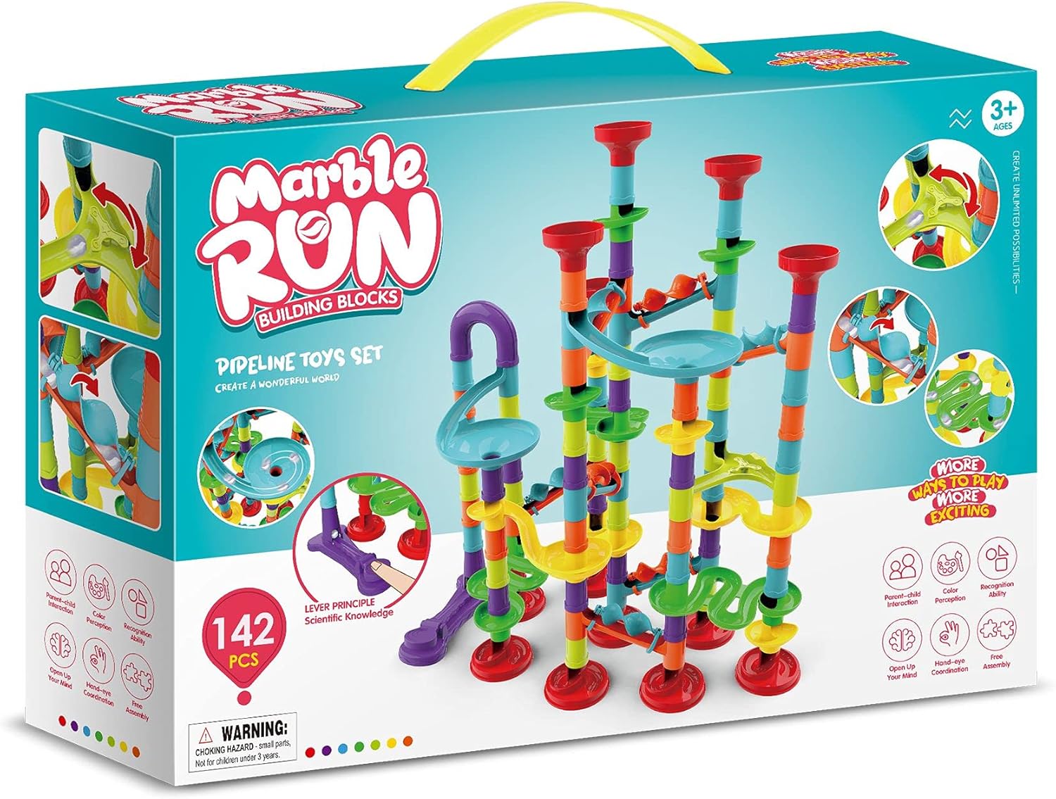 Blacka Juego de carreras de mármol para niños de 4 5 6 7 8 9 10 años en adelante, juguetes educativos STEM regalo de cumpleaños, festival, A880,