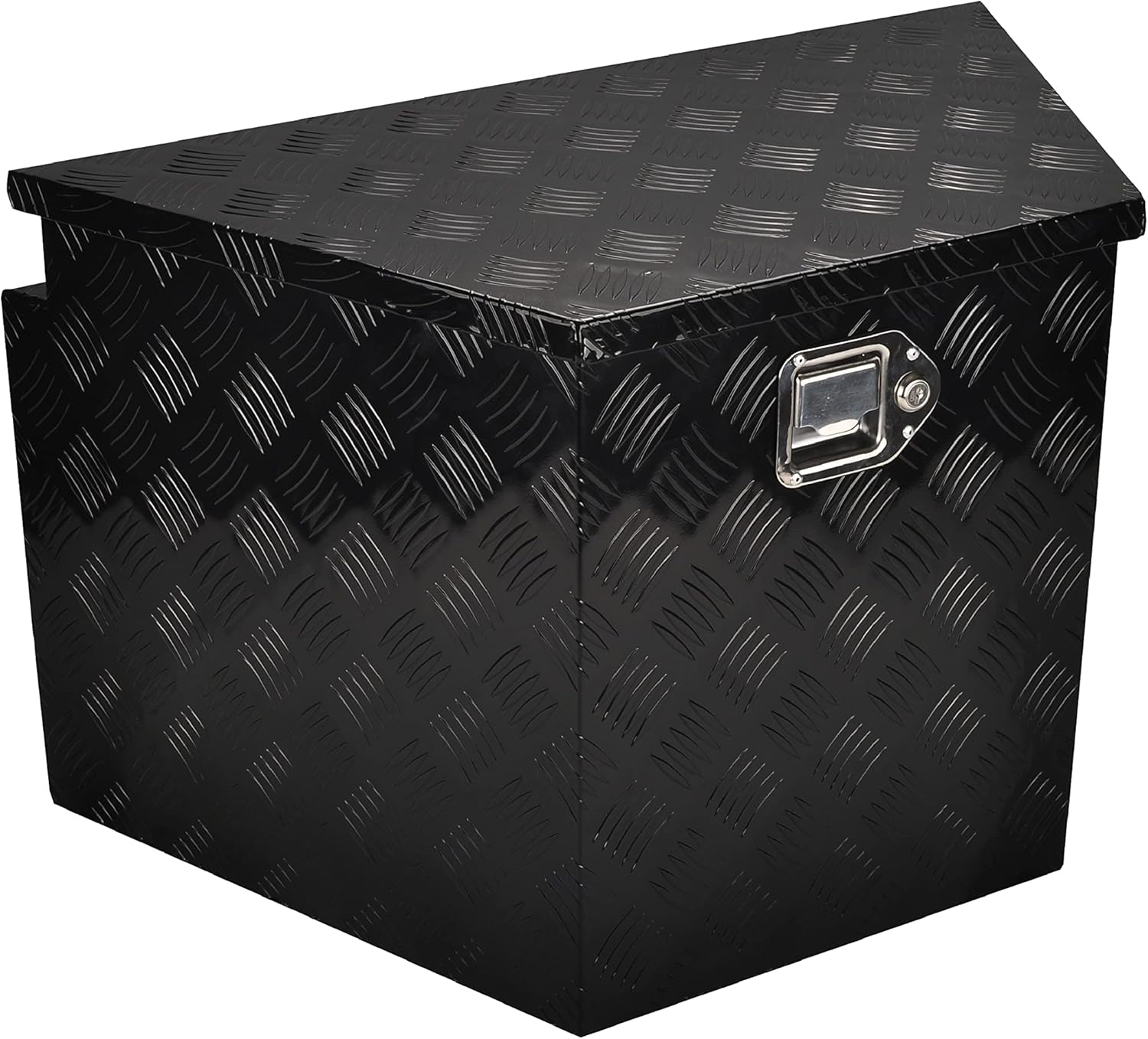 Caja de herramientas de lengüeta de aluminio de 29 pulgadas, caja de herramientas de lengua para remolque, organizador de almacenamiento para