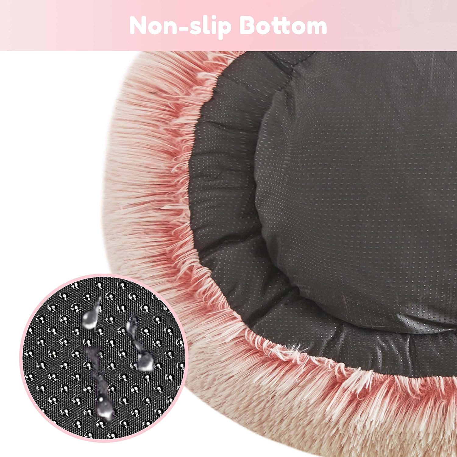 Western Home – Cama para perros y gatos de piel sintética, cama relajante original para mascotas pequeñas, medianas y grandes, antiansiedad, dona,