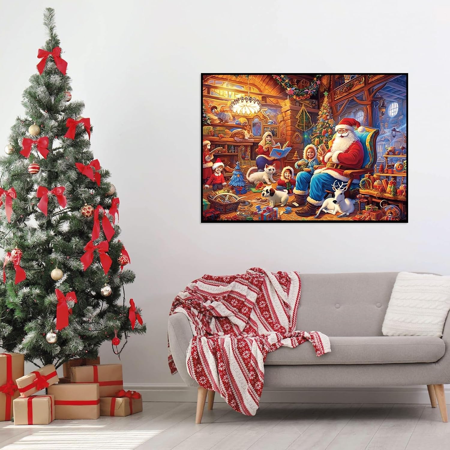 Rompecabezas de Adviento 2023, rompecabezas de Navidad, rompecabezas de fiesta de Papá Noel, 24 piezas, 1000 piezas, rompecabezas para adultos y