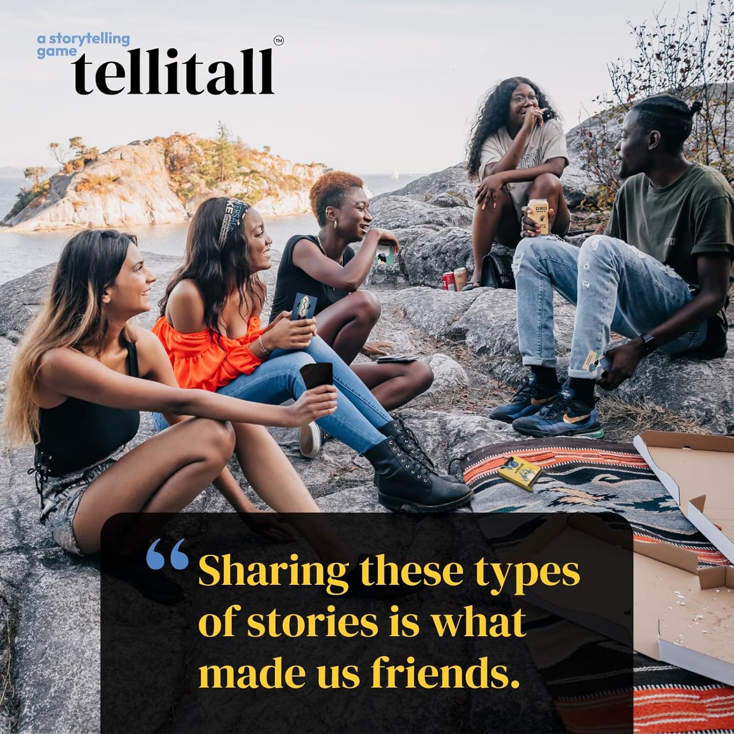 tellitall Juegos de cartas para adultos para conversación para fiestas de inicio Juegos grupales Camping divertidos juegos de cartas para adultos