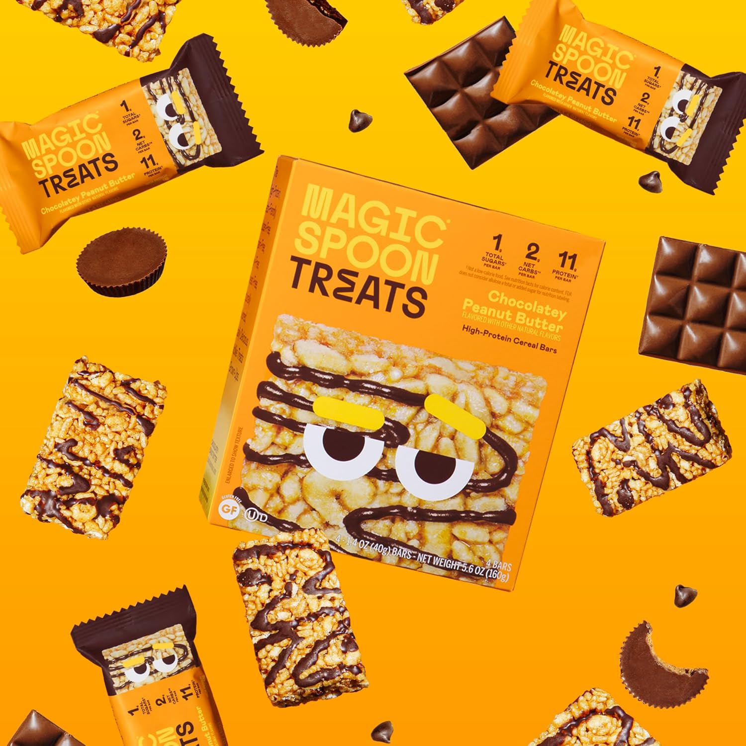 MAGIC SPOON Treats I High Protein I Low Carb I Keto Friendly I 0.04 oz (1 g) de azúcar I Crujiente, Crujiente, Barrita de Proteínas I Barra de