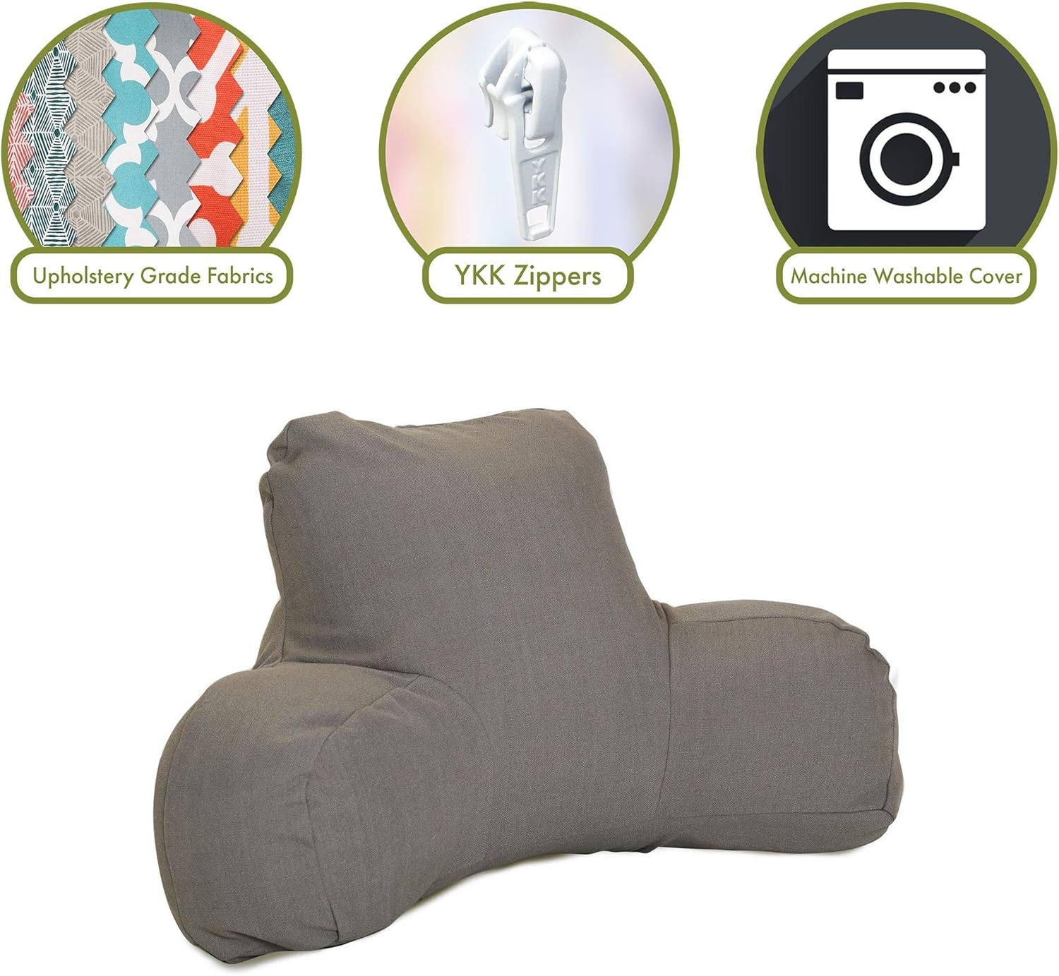 Majestic Home Goods Wales – Almohada de lectura, color gris