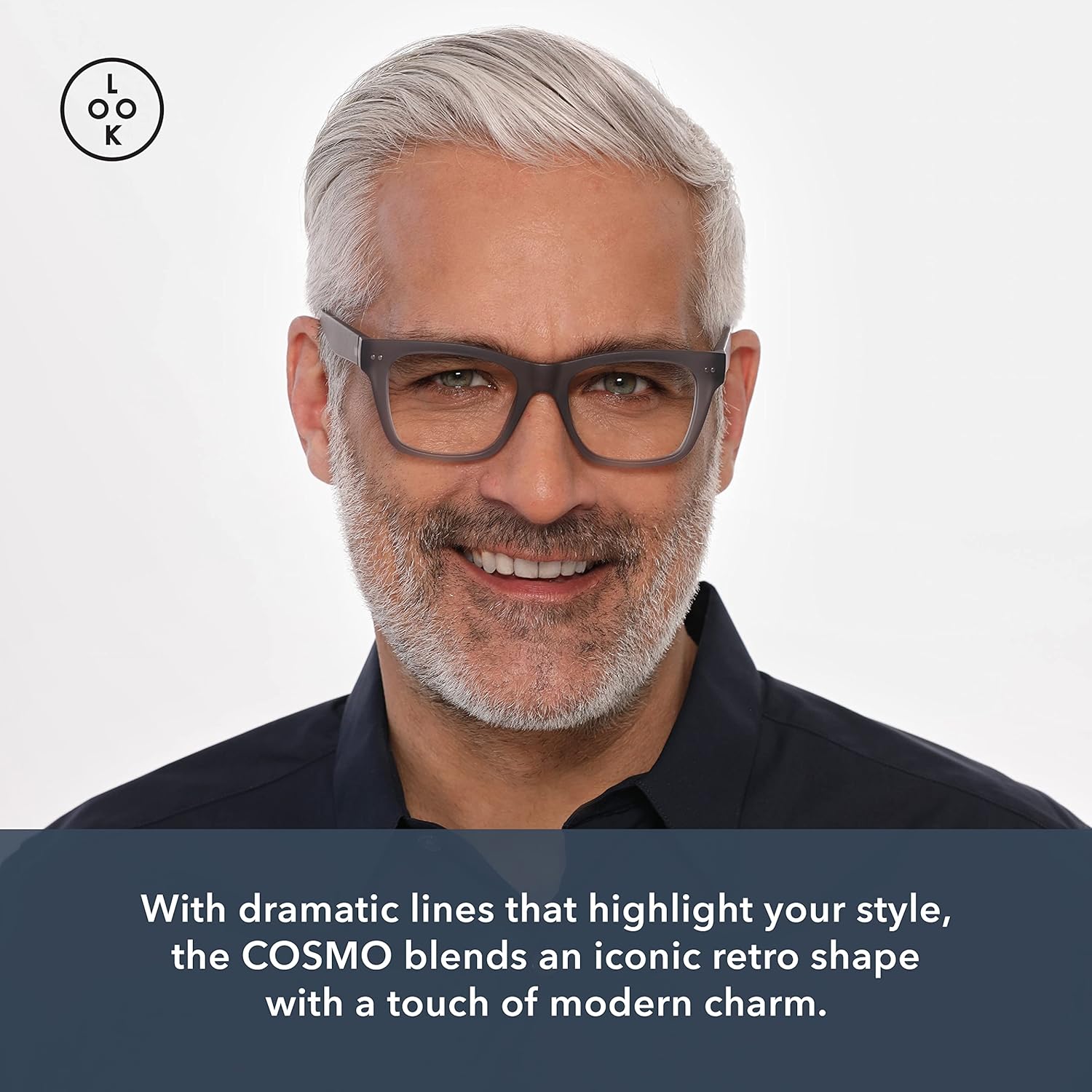 LOOK OPTIC Cosmo Reader – Gafas de lectura unisex con estilo, calidad de prescripción (aumento completo, no progresivos)