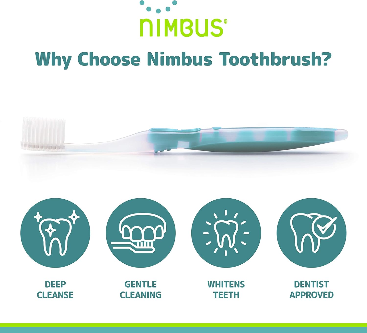 Nimbus – Cepillos de dientes extra suaves (cabeza compacta), diseño periodoncista con cerdas cónicas para dientes sensibles y encías retraídas,