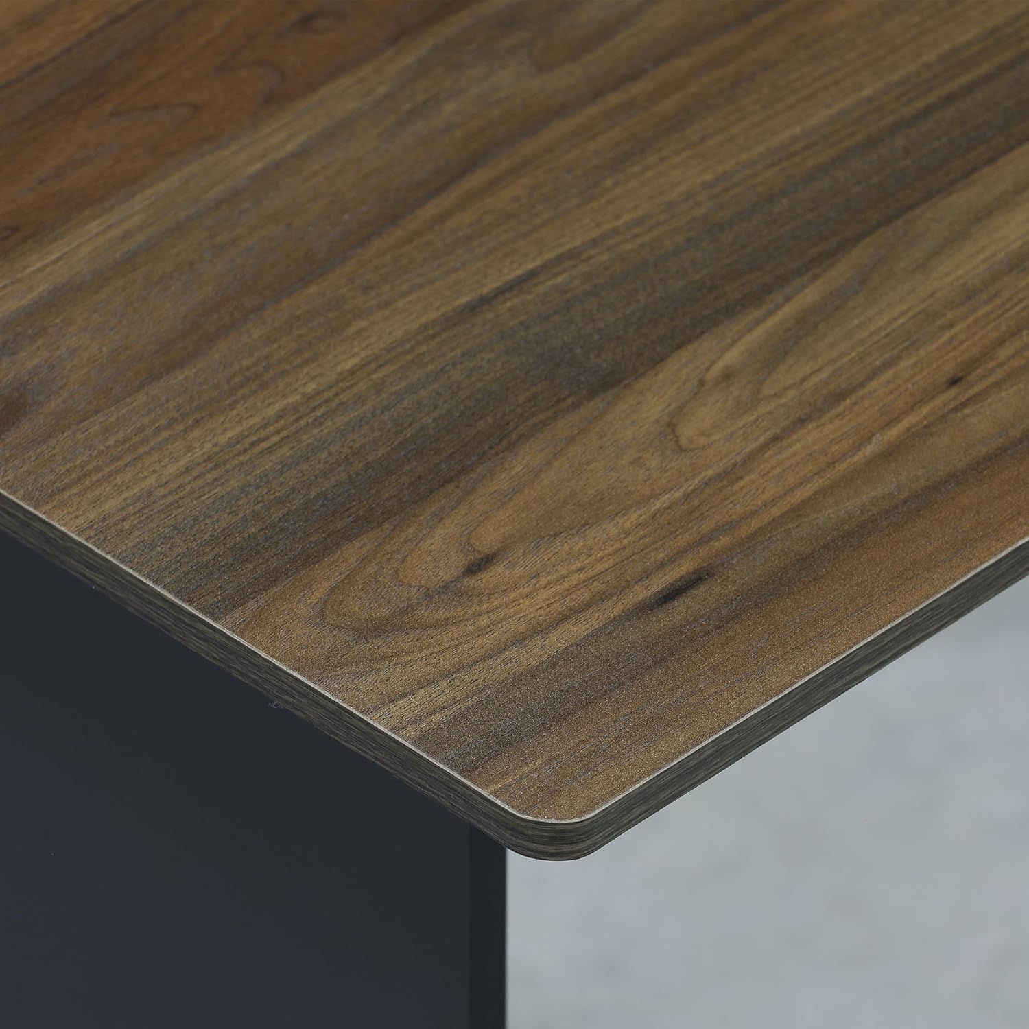 Furinno – Escritorio compacto para computadora con estantes, Tablero de partículas, Columbia NogalNegro