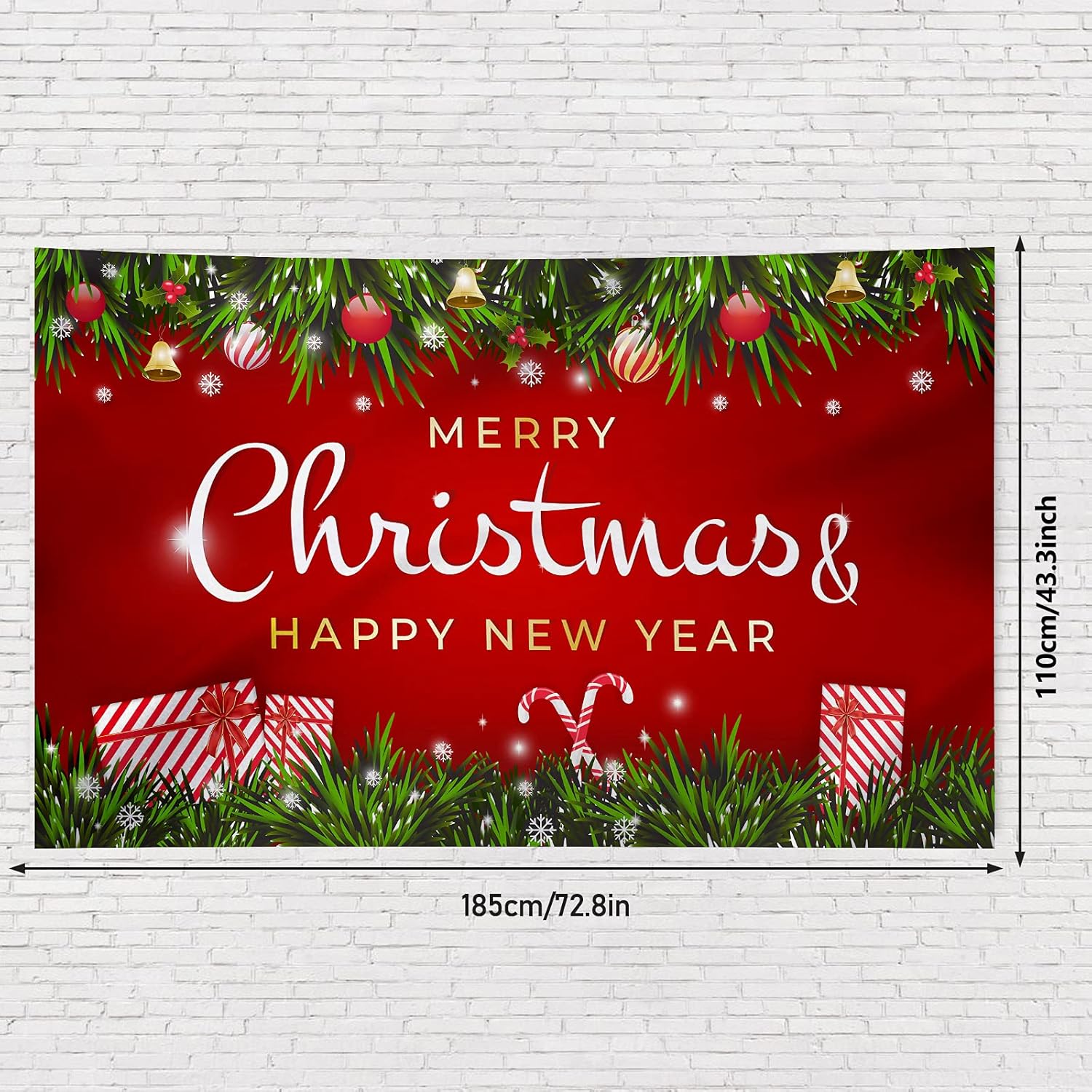 Feliz Navidad Fondo Escena Setters Telones de fondo de Navidad Banner Feliz Año Nuevo Navidad Banner Decoración de fiesta de Navidad