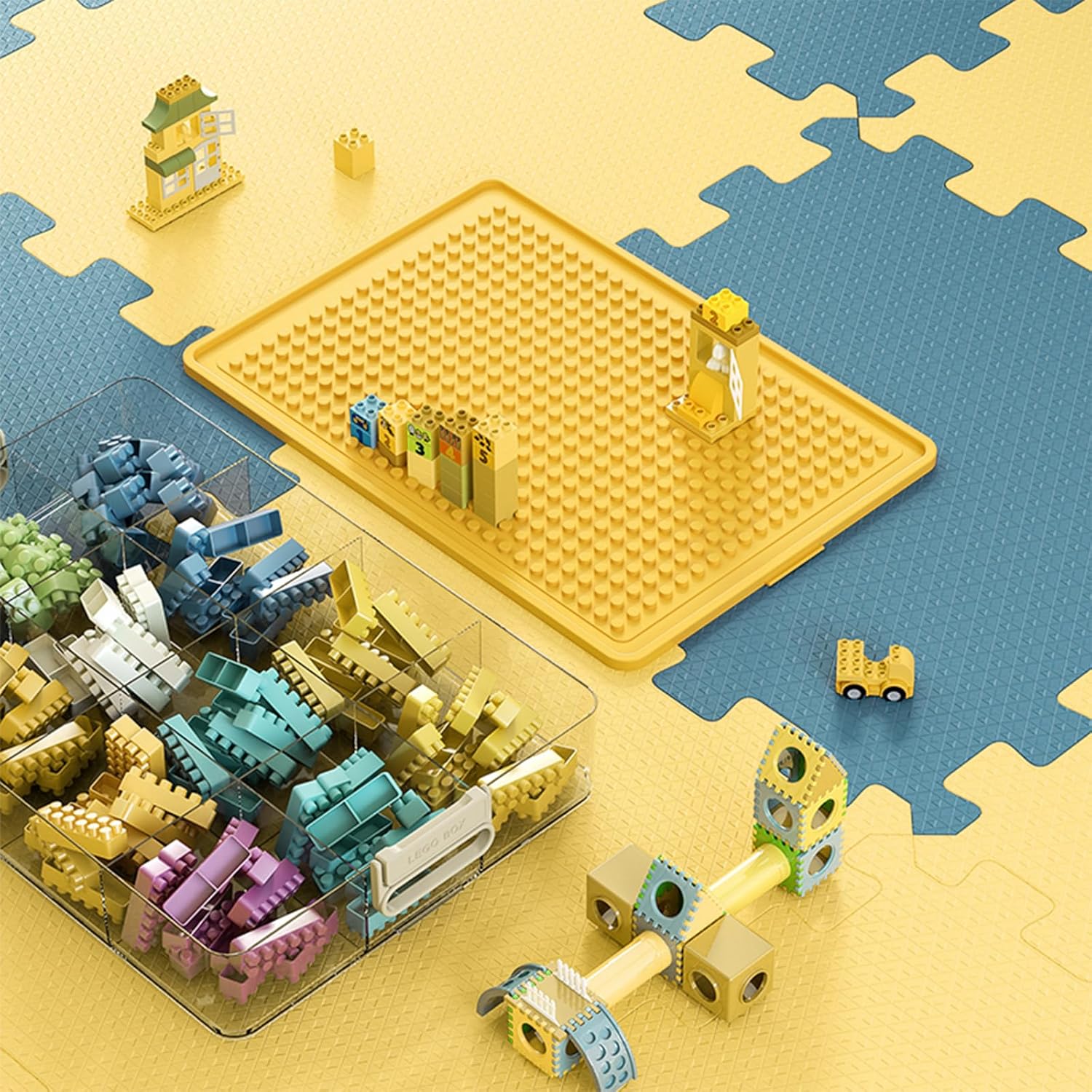 Contenedores organizadores de juguetes para Lego Building Block, contenedores de almacenamiento para almacenamiento de ladrillos de construcción,