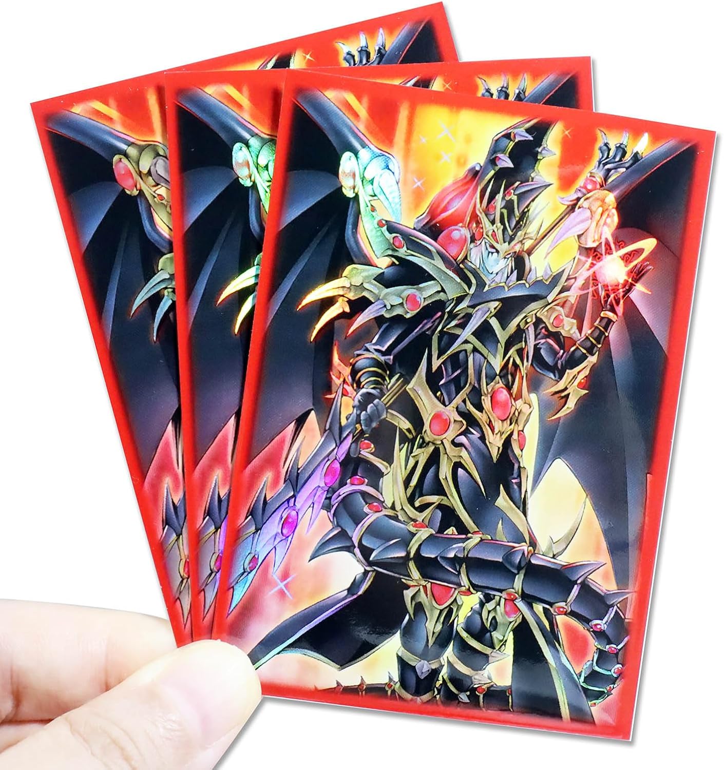 Fundas holográficas de 50 unidades (Dragun de ojos rojos) para tarjetas coleccionables con carga superior para YuGiOhfundas de tarjetas de impresión