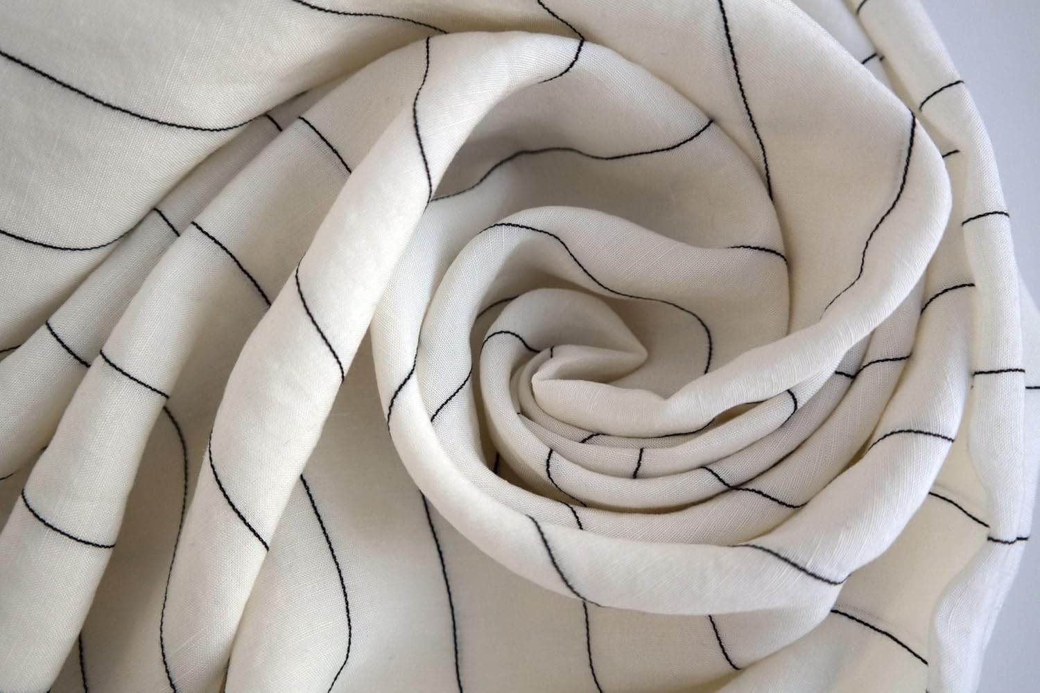 Tela de lino Tencel de rayas blancas Dobby  Textil de alta calidad, ideal para costura, manualidades y decoración del hogar