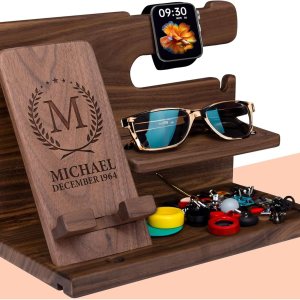 BOBI CARE Regalos personalizados con nombre para hombres, organizador de mesita de noche, pequeños regalos personalizados para él, organizador de BOBI CARE Regalos personalizados con nombre para hombres, organizador de mesita de noche, pequeños regalos personalizados para él, organizador de