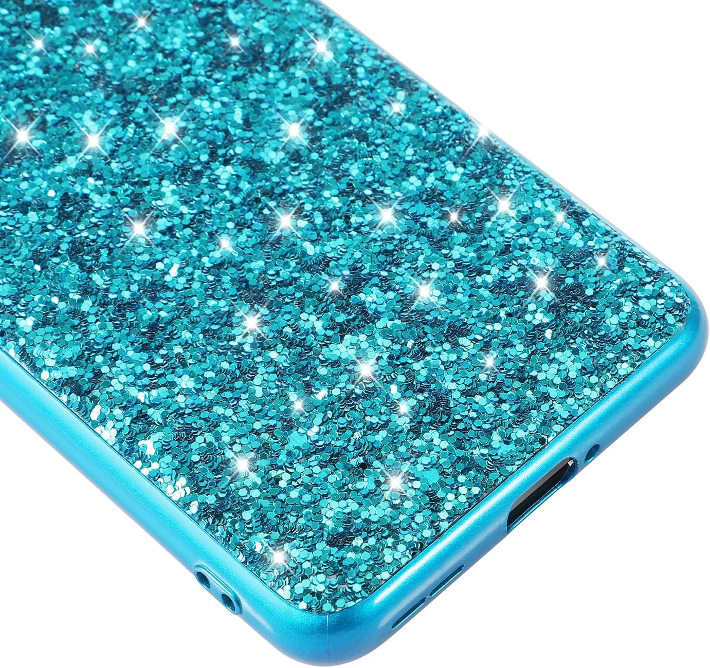 Funda para OnePlus 10 Pro, funda de lujo con purpurina brillante y diamantes de imitación con parachoques de TPU galvanizado flexible, funda delgada
