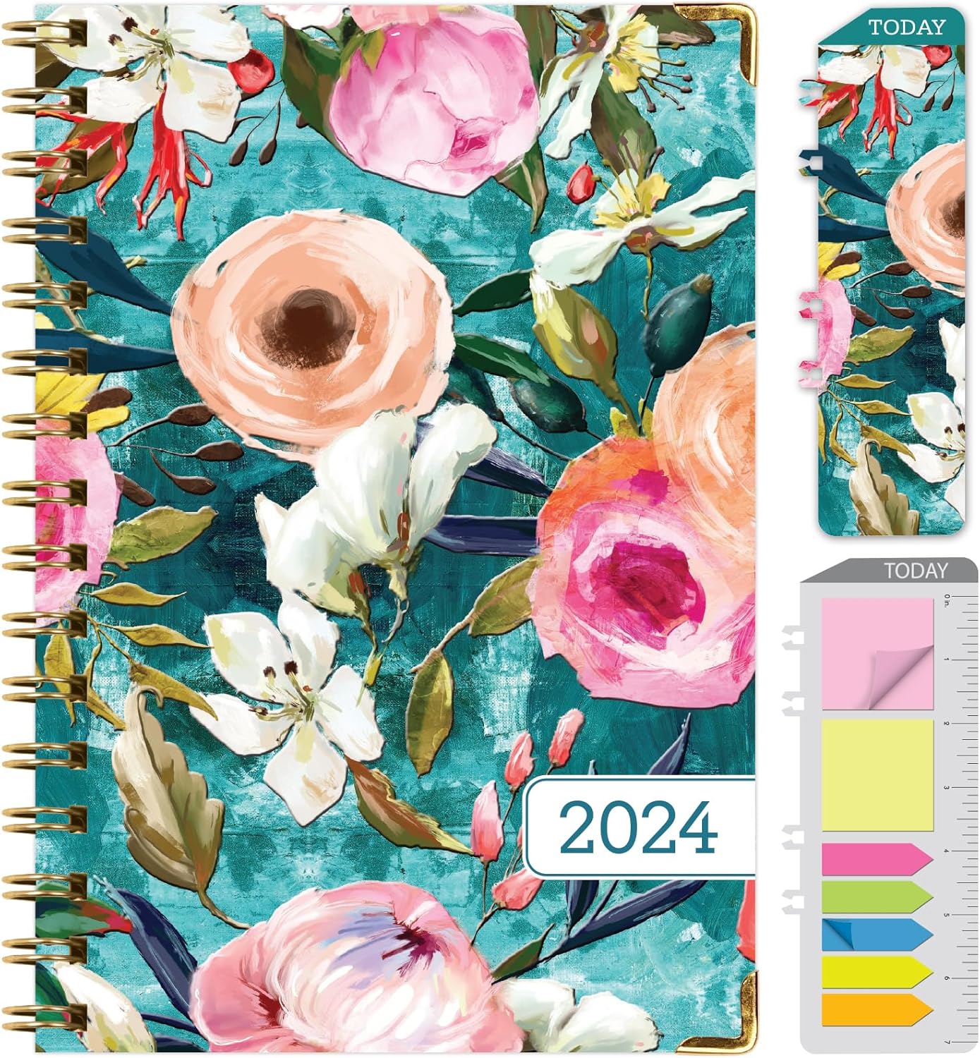 Global Printed Products, Agenda 2024 de tapa dura (noviembre de 2023 a diciembre de 2024) agenda diaria, semanal, mensual y anual, de 5.5 x 8