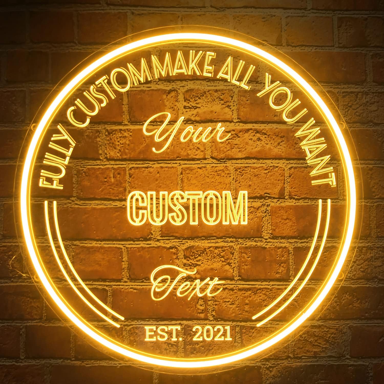 NOXTROND Letrero de neón personalizado, letrero LED personalizado con nombre, logotipo, decoración de pared alimentada por USB, para el hogar,