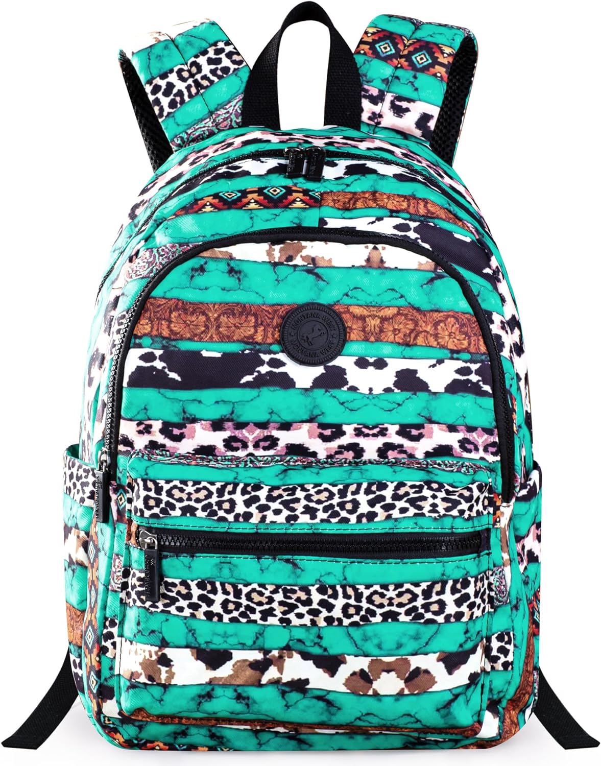 Montana West Western – Mochila para mujer, ligera, informal, para viajes con computadora portátil, *A1-boho Leopard 4, Mochilas Daypack