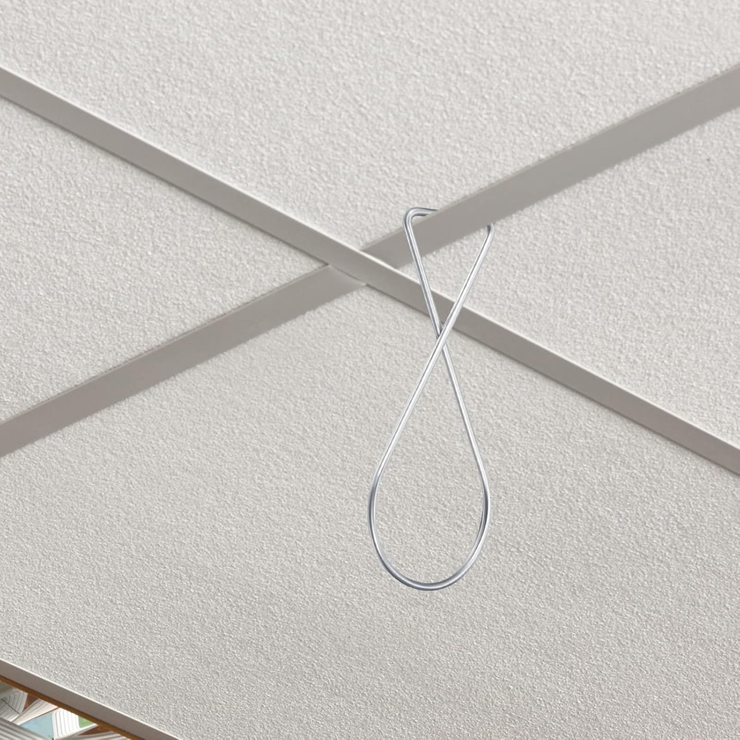 Ganchos para azulejos clips de barra en T para oficina, aula, hogar y decoración de bodas, letrero colgante de rejilla suspendida (30)