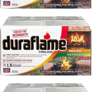 Duraflame Fogata de luz rápida para interiores y exteriores de 2.5 libras para campamento, fogatas y chimeneas, 4.5 horas de tiempo de combustión Duraflame Fogata de luz rápida para interiores y exteriores de 2.5 libras para campamento, fogatas y chimeneas, 4.5 horas de tiempo de combustión