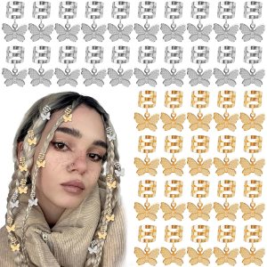 40 pinzas para el cabello con diseño de mariposa, trenzas, trenzas, colgantes, clip ajustable de metal para decoración de mariposas, clips de 40 pinzas para el cabello con diseño de mariposa, trenzas, trenzas, colgantes, clip ajustable de metal para decoración de mariposas, clips de