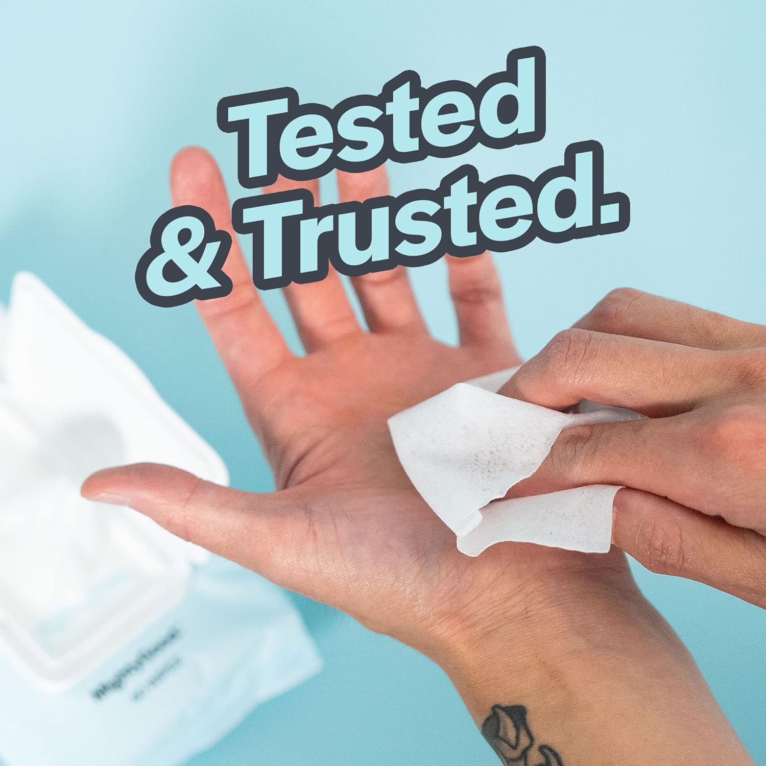 Wipe Those Hands – 168 toallitas sin alcohol (4 unidades, 42 toallitas cada una)