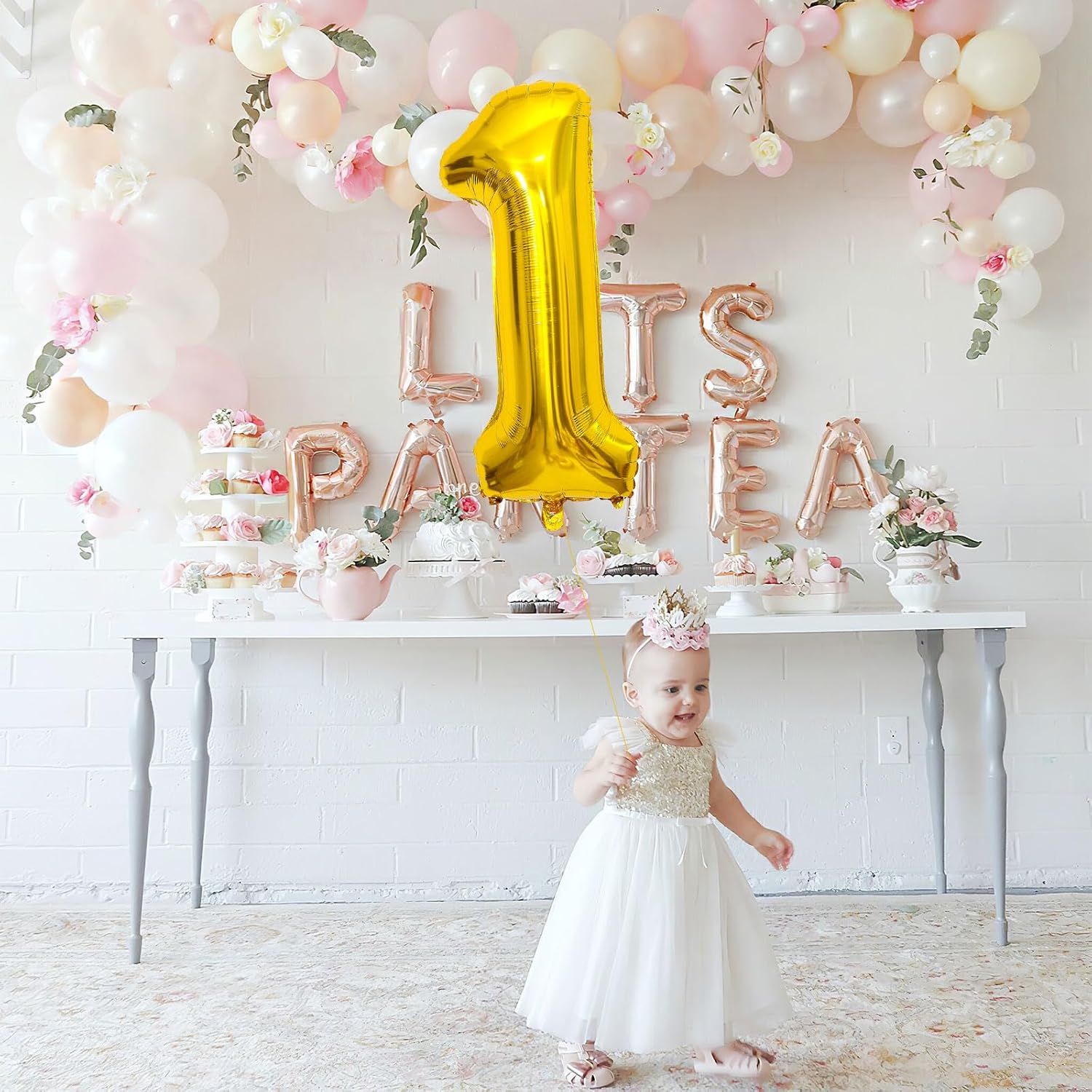 Globo dorado con el número 4 de 40 pulgadas, globos grandes de Mylar para niños de 4 años de edad, decoración de fiesta de cumpleaños, boda,
