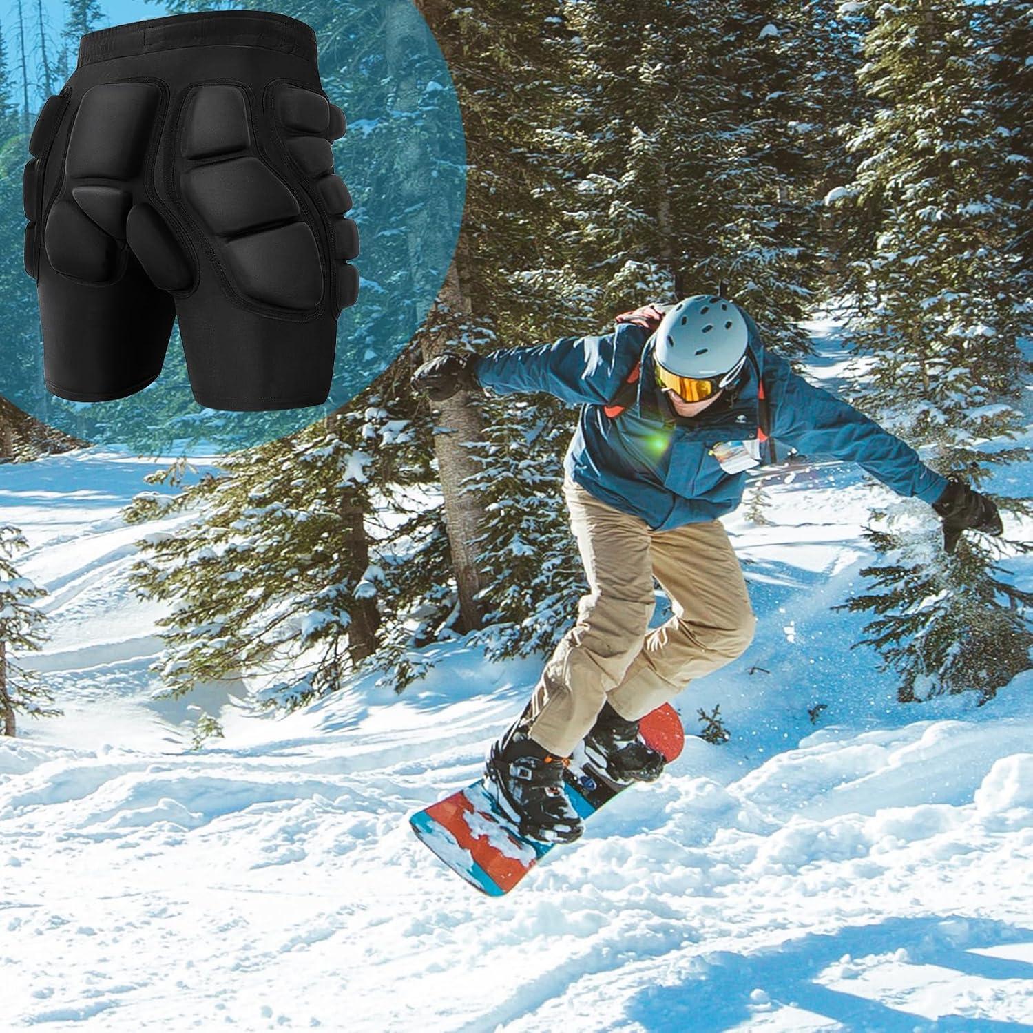 3D Hip Protection EVA Butt Pads Protective Padded Shorts – Crash Pad for Skiing Skating Snowboarding Skateboarding