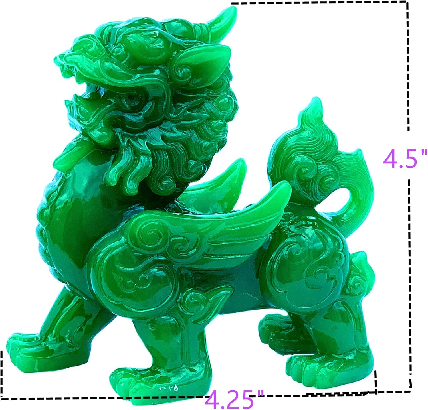 Betterdecor Feng Shui Jade Color Verde Pi YaoPi XiuBi Xie Estatua Estatua Regalo para la Riqueza