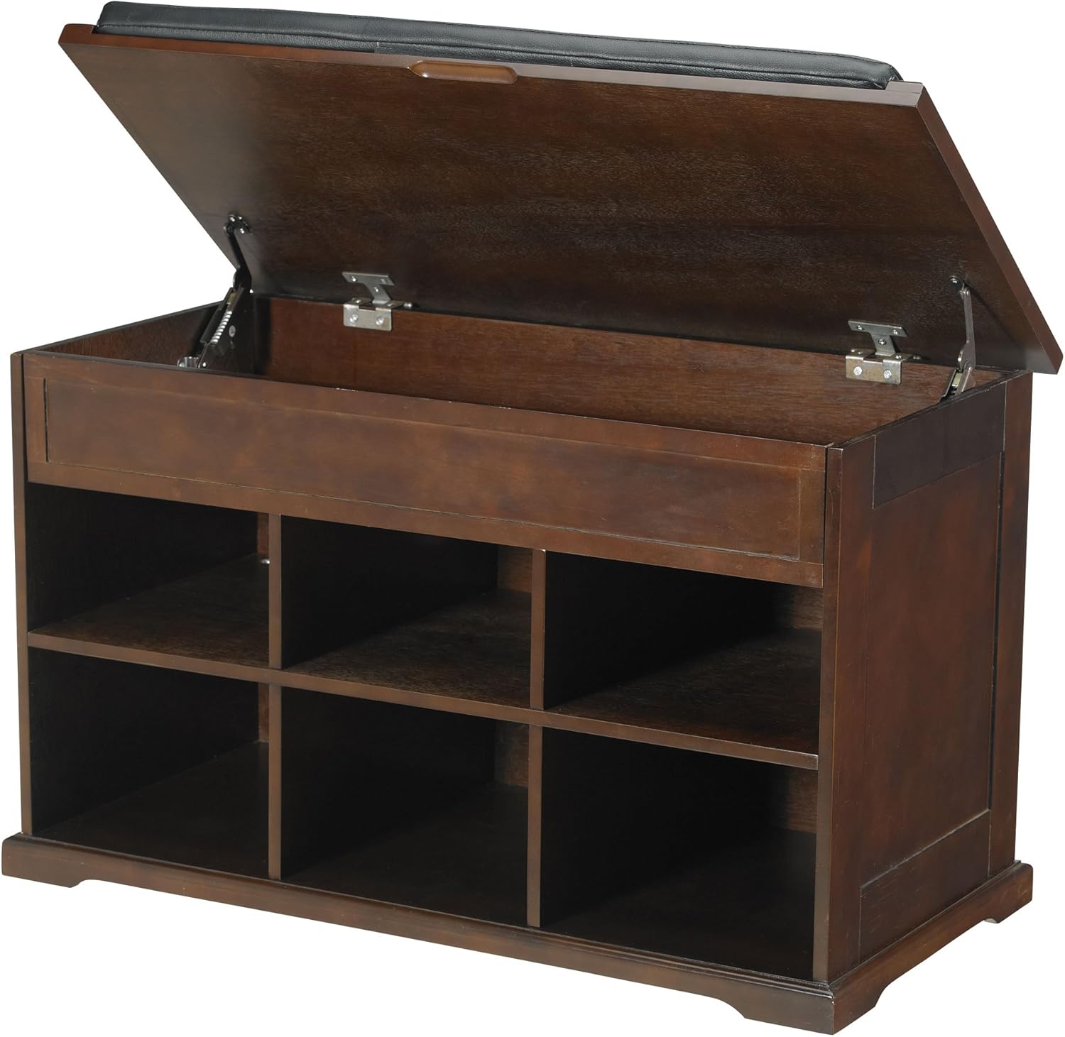 Merry Products BCH0031721800 – Banco de almacenamiento de zapatos de madera