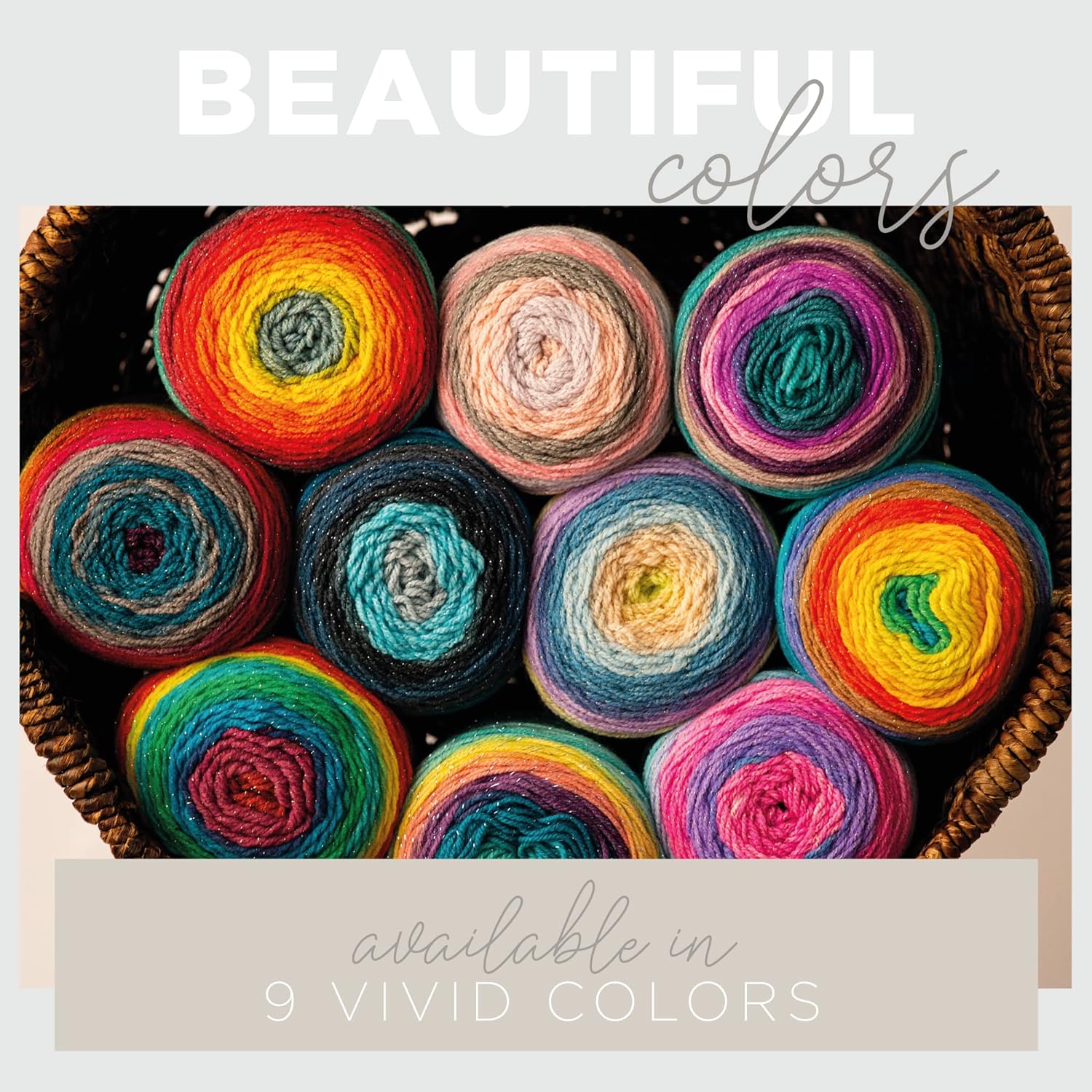 (1 madeja) Lion Brand Yarn Mandala Sparkle Yarn, Nova