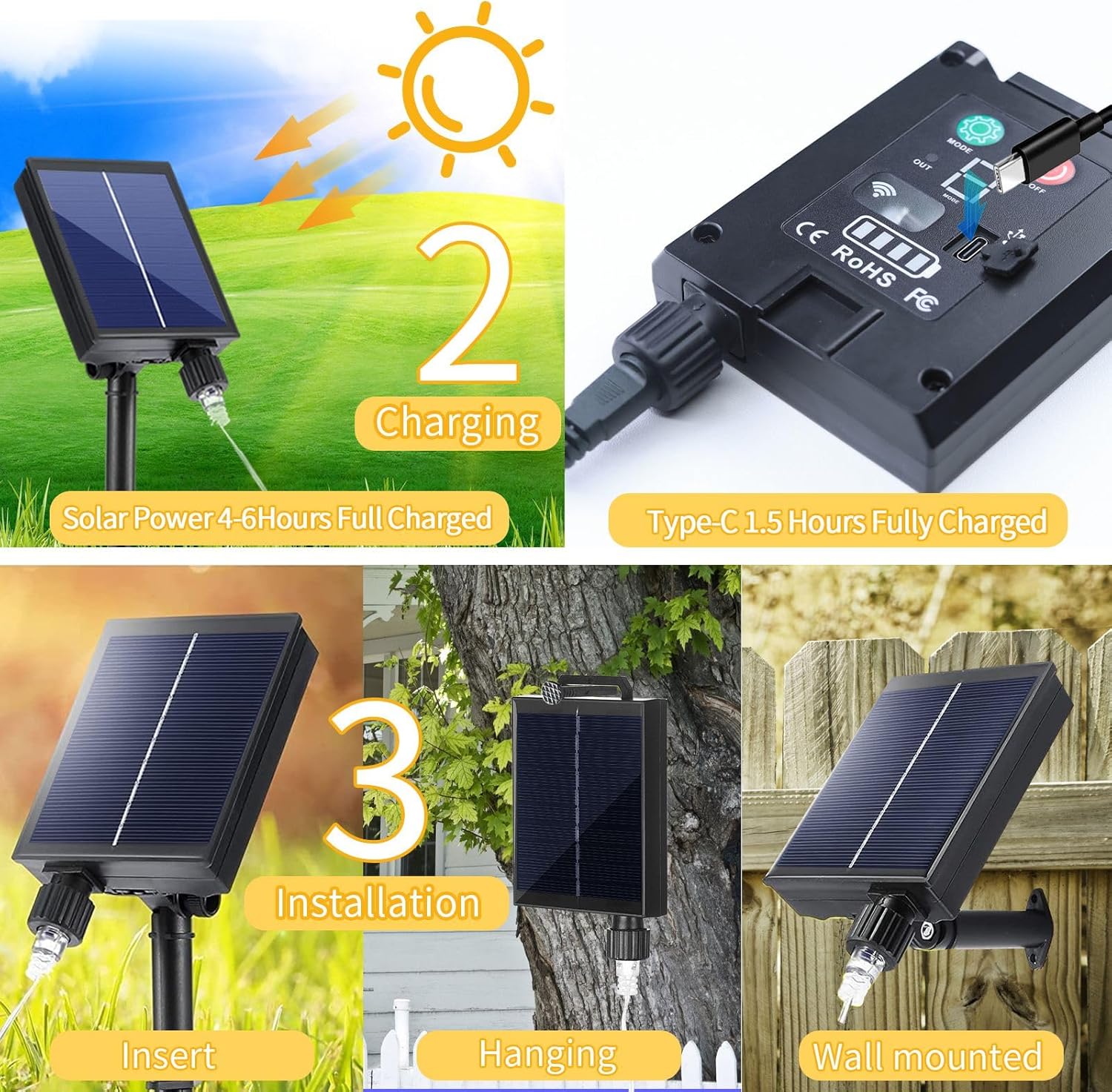 Luces solares de carámbano para decoración al aire libre  506 luces LED de Navidad de carámbano para exteriores, impermeables, con control remoto, 8