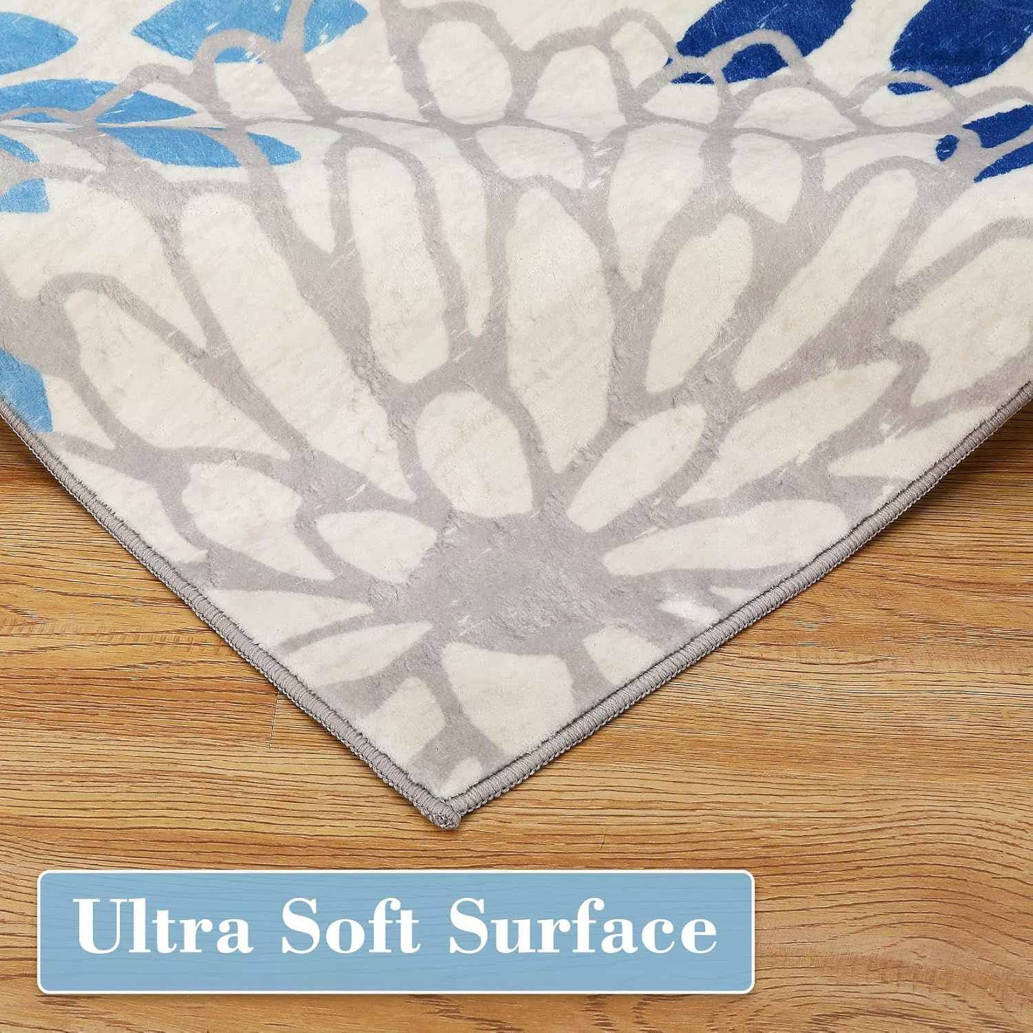 Alfombra lavable para sala de estar, alfombra de 4 x 6 pies, antideslizante, resistente a las manchas, alfombra natural tropical, bonita alfombra
