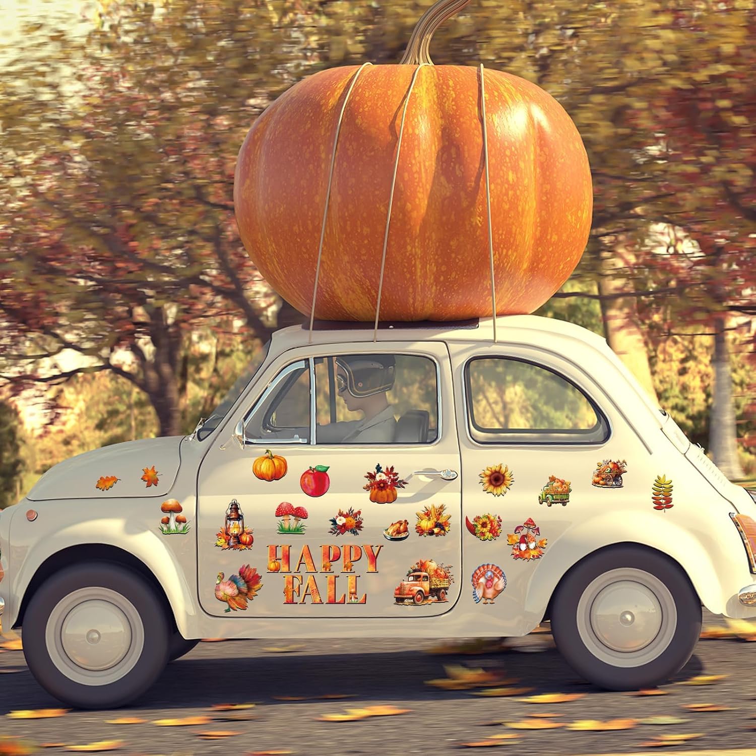 29 piezas de imanes de otoño retro para el día de Acción de Gracias, refrigerador magnético de bienvenida para el otoño, decoración de otoño para