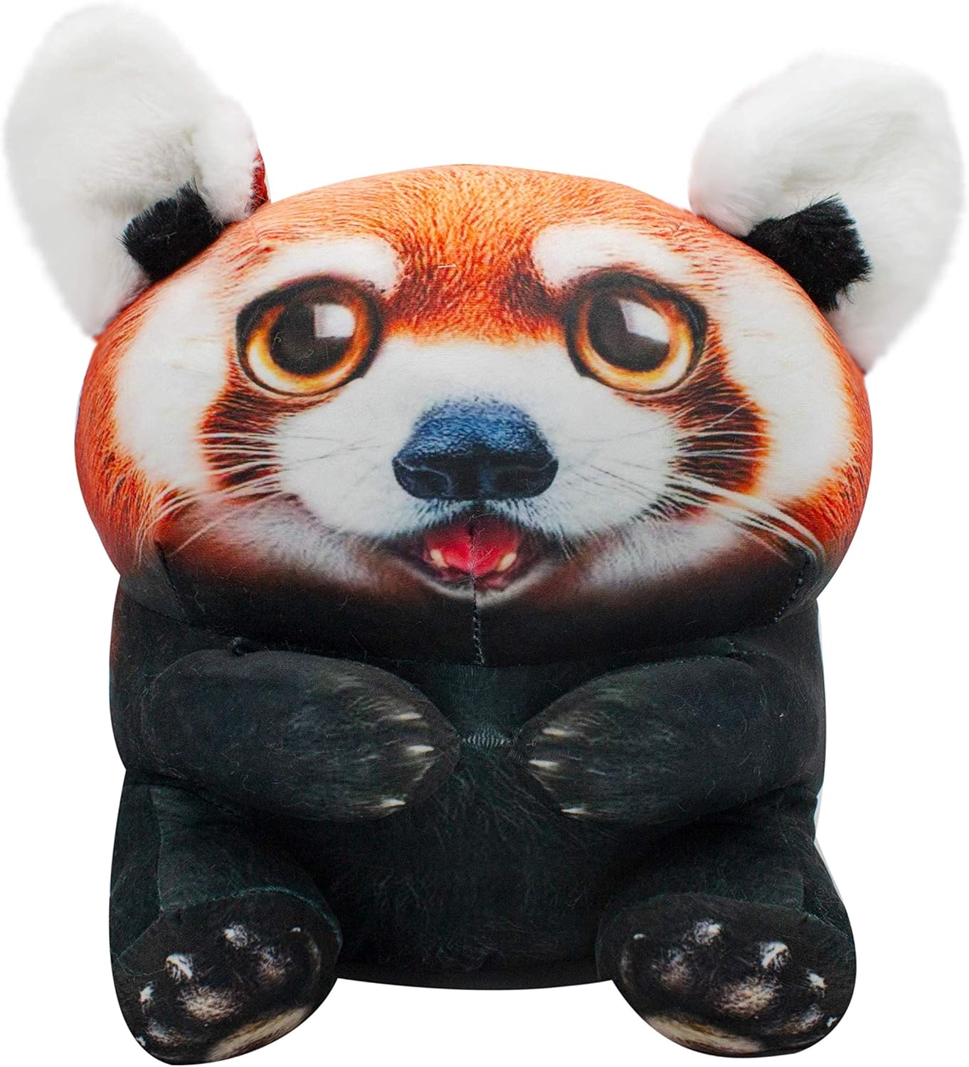 Panda rojo Riley de 12 pulgadas ferozmente lindo y cómodo – Animal de peluche realista con fotos- Hecho y materiales seguros