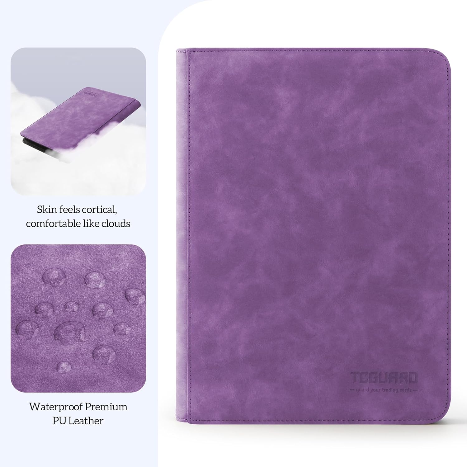 TCGAURD – Carpeta de tarjetas intercambiables, álbum de tarjetas de 9 bolsillos de carga lateral con capacidad para hasta 540 tarjetas, carpeta con