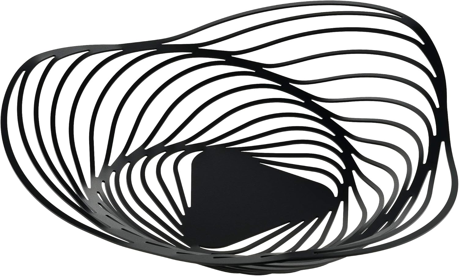 Alessi ACO01 B Trinity Centro de mesa en acero coloreado con resina epoxi, negro