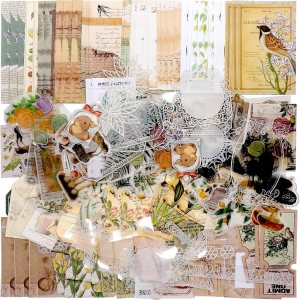 Teniinet Kit de 260 piezas de suministros estéticos para álbumes de recortes, colección grande para diarios basura, collage de manualidades, adultos Teniinet Kit de 260 piezas de suministros estéticos para álbumes de recortes, colección grande para diarios basura, collage de manualidades, adultos