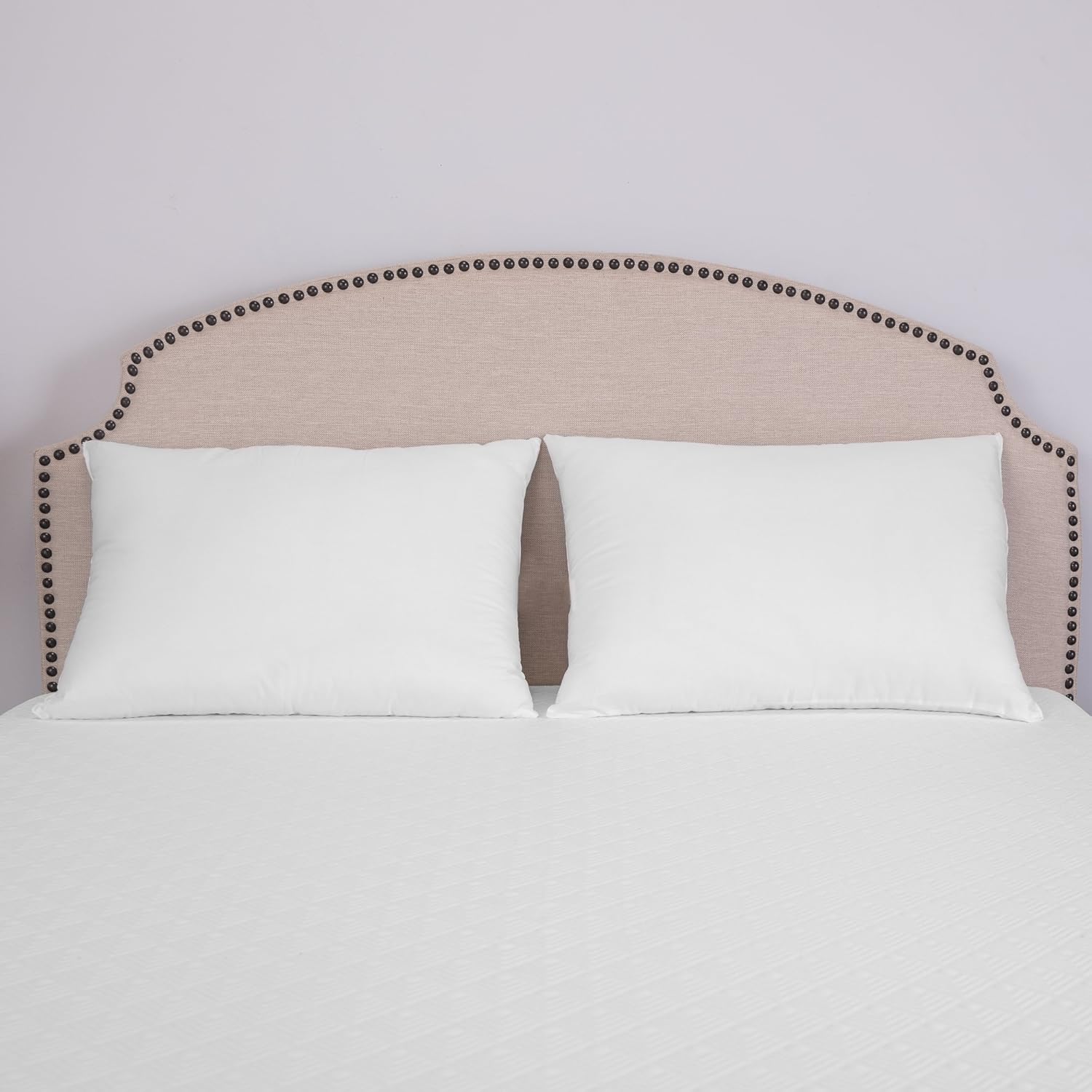 BioPEDIC CoolMax Lujosa almohada de cama de 400 hilos, paquete de 2 unidades, estándarQueen, color blanco