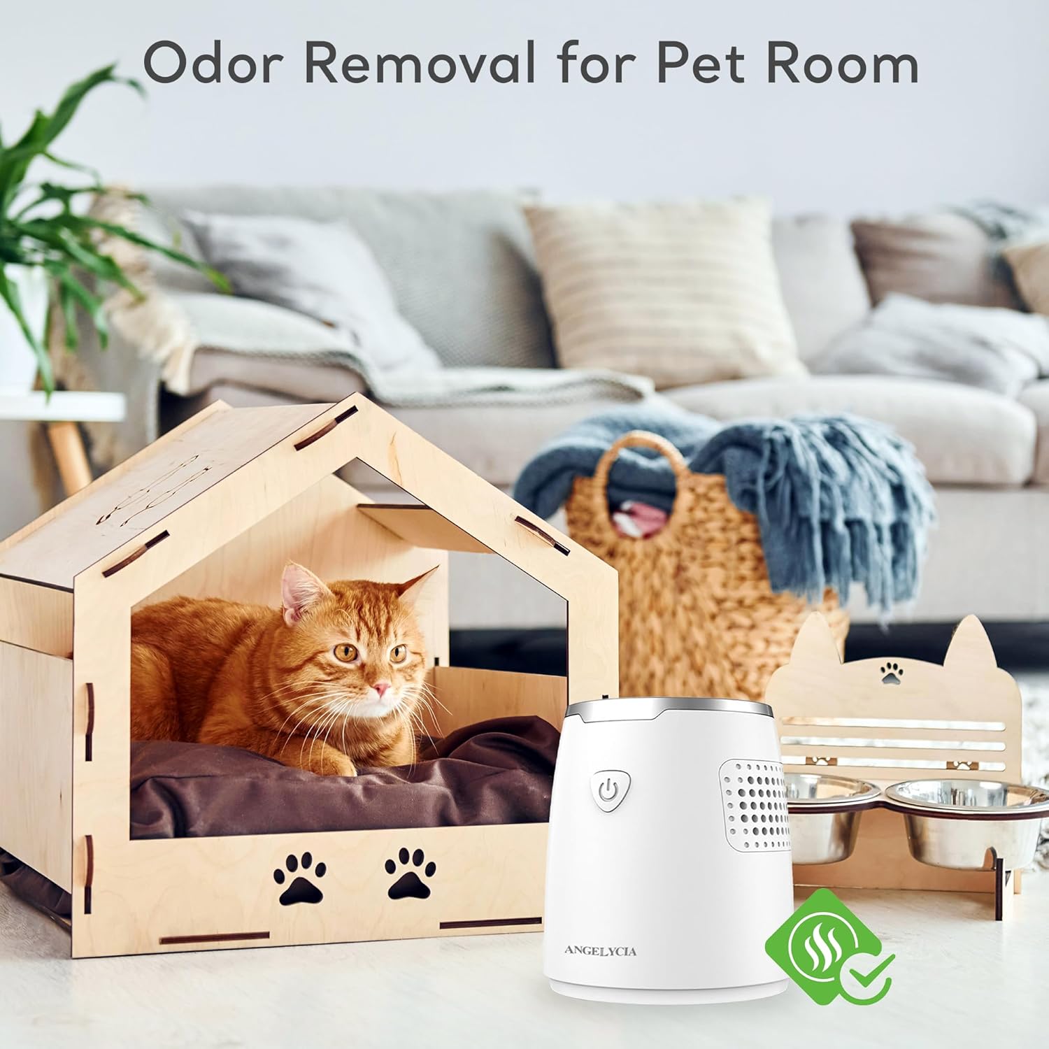 Eliminador de olores para nevera, eliminador de olores de arena para gatos, generador de ozono recargable por USB, desodorante de refrigerador,