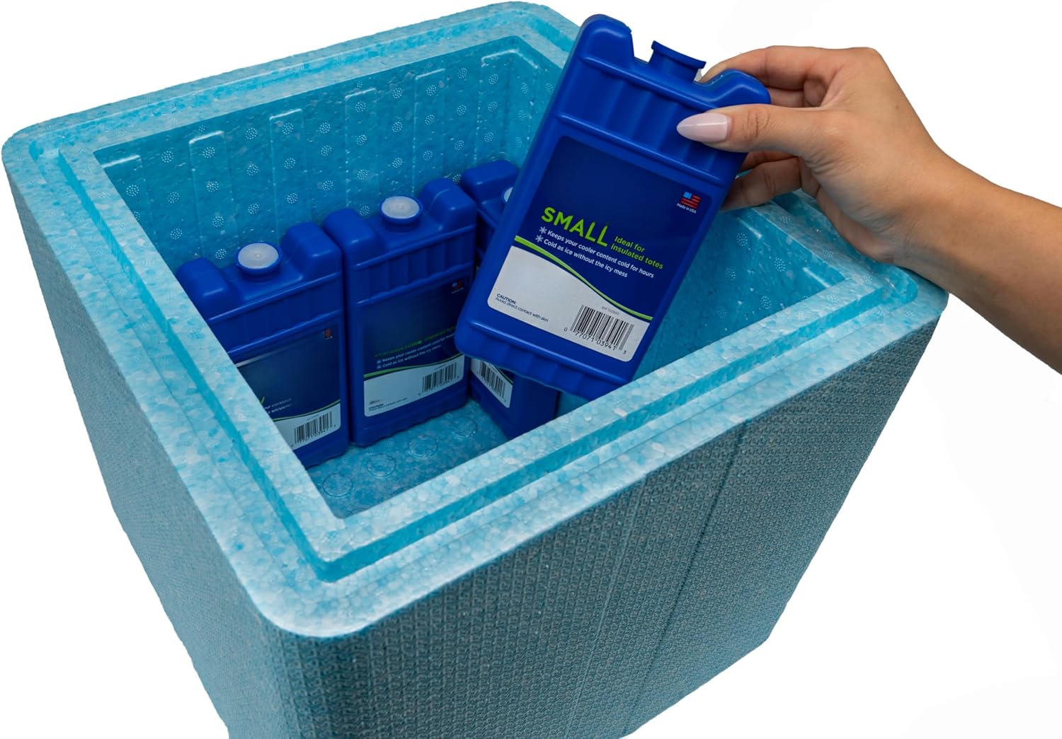 Caja de envío fría aislada con enfriador de espuma, reutilizable, reciclable y multiusos, EPE USA theBOXcold
