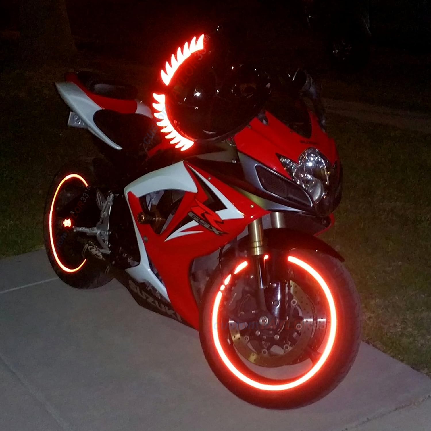 customTAYLOR33 – Cintas de seguridad reflectantes de alta intensidad, color rojo, selecciona tamaño