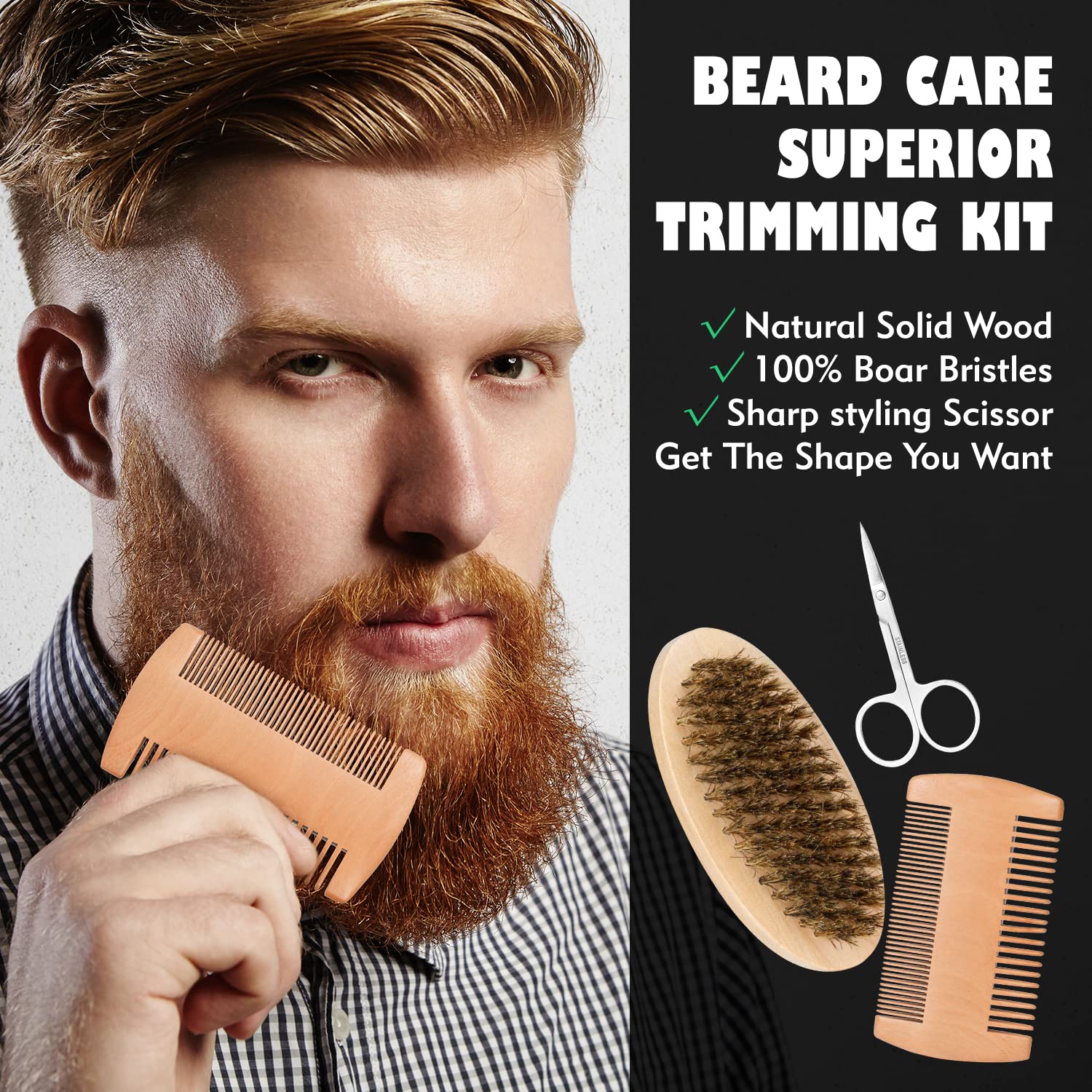 Juego de regalo de baño de 14 piezas para peluquería de barba, kit de spa para baño y cuerpo con aceite para barba, bálsamo para barba, cepillo para