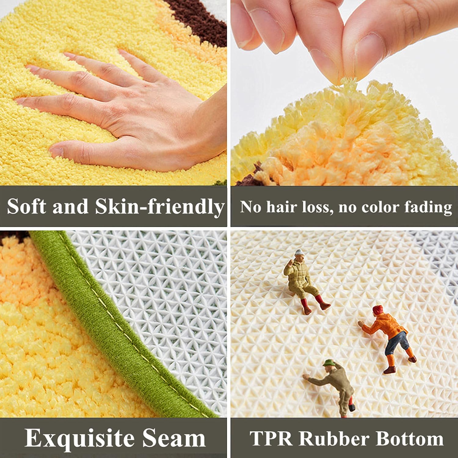 Tapetes de baño bohemios, antideslizantes, geométricos, esponjosos, suaves, absorbentes, para baño, ducha, fregadero, hogar, entrada, decoración