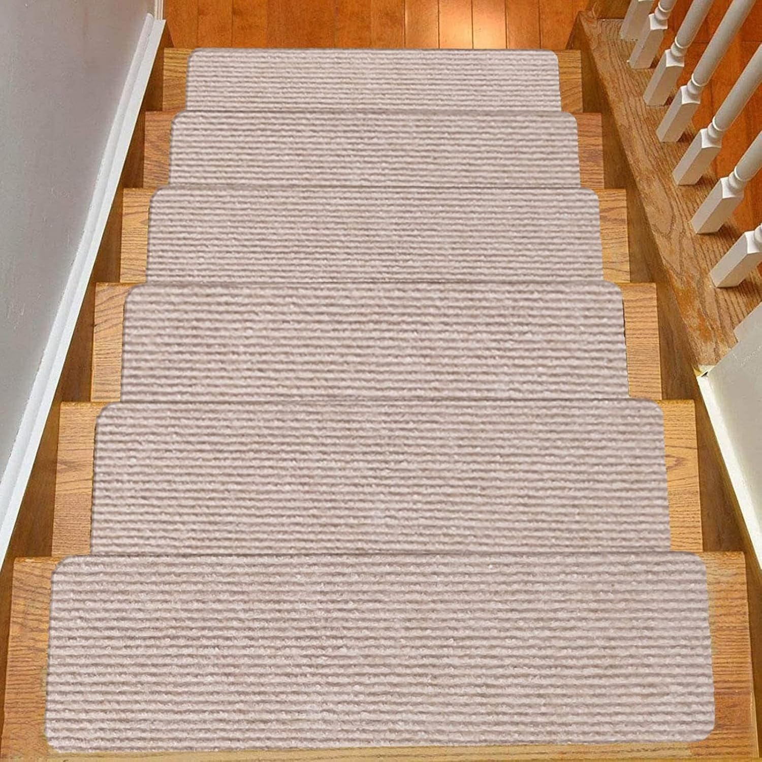 Altsuceser Tapetes antideslizantes para escaleras, autoadhesivos, para escaleras, interiores para peldaños de madera, alfombras silenciosas